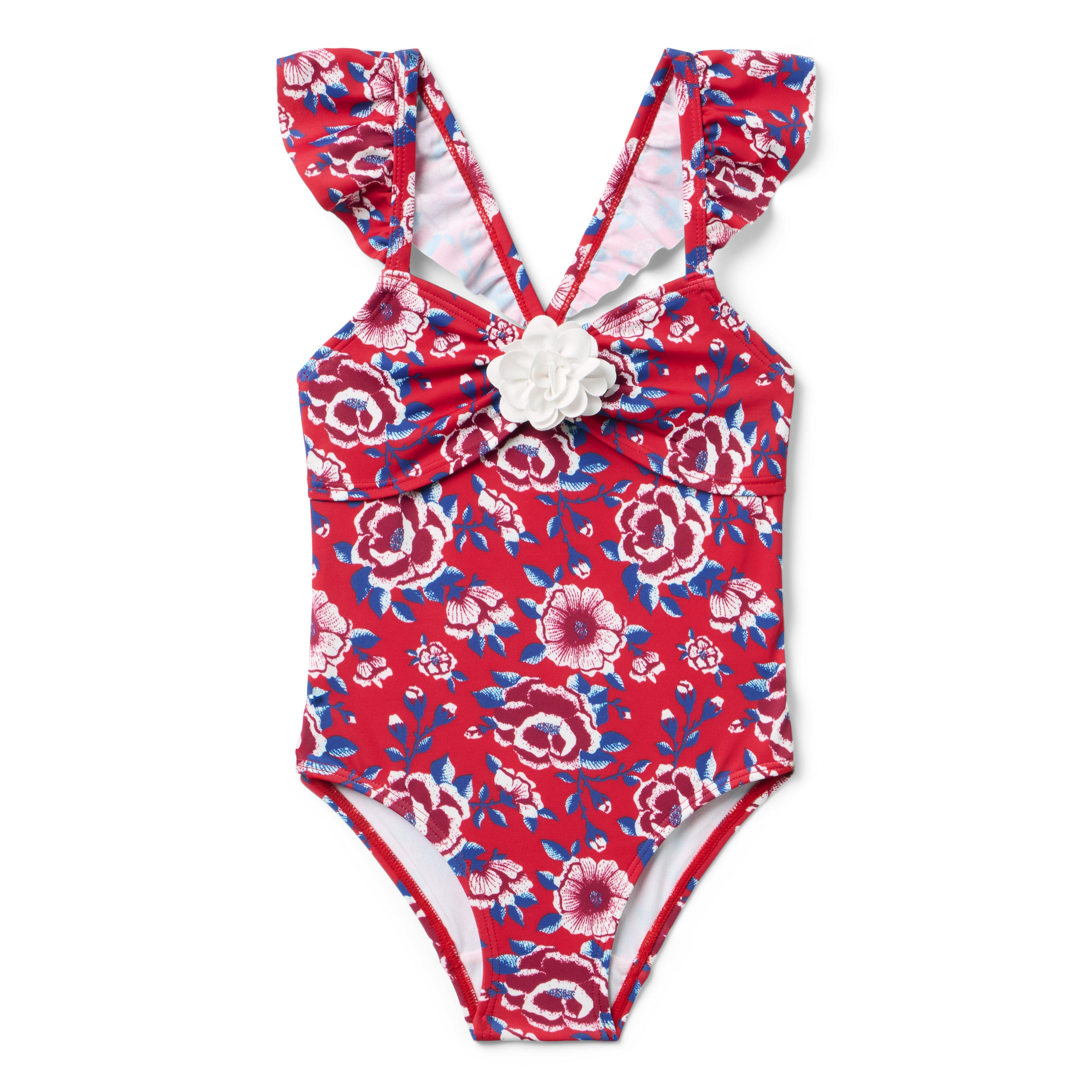 Recycled Floral Rosette Swimsuit