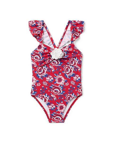 Recycled Floral Rosette Swimsuit