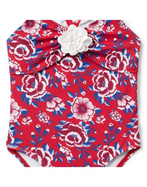 Recycled Floral Rosette Swimsuit