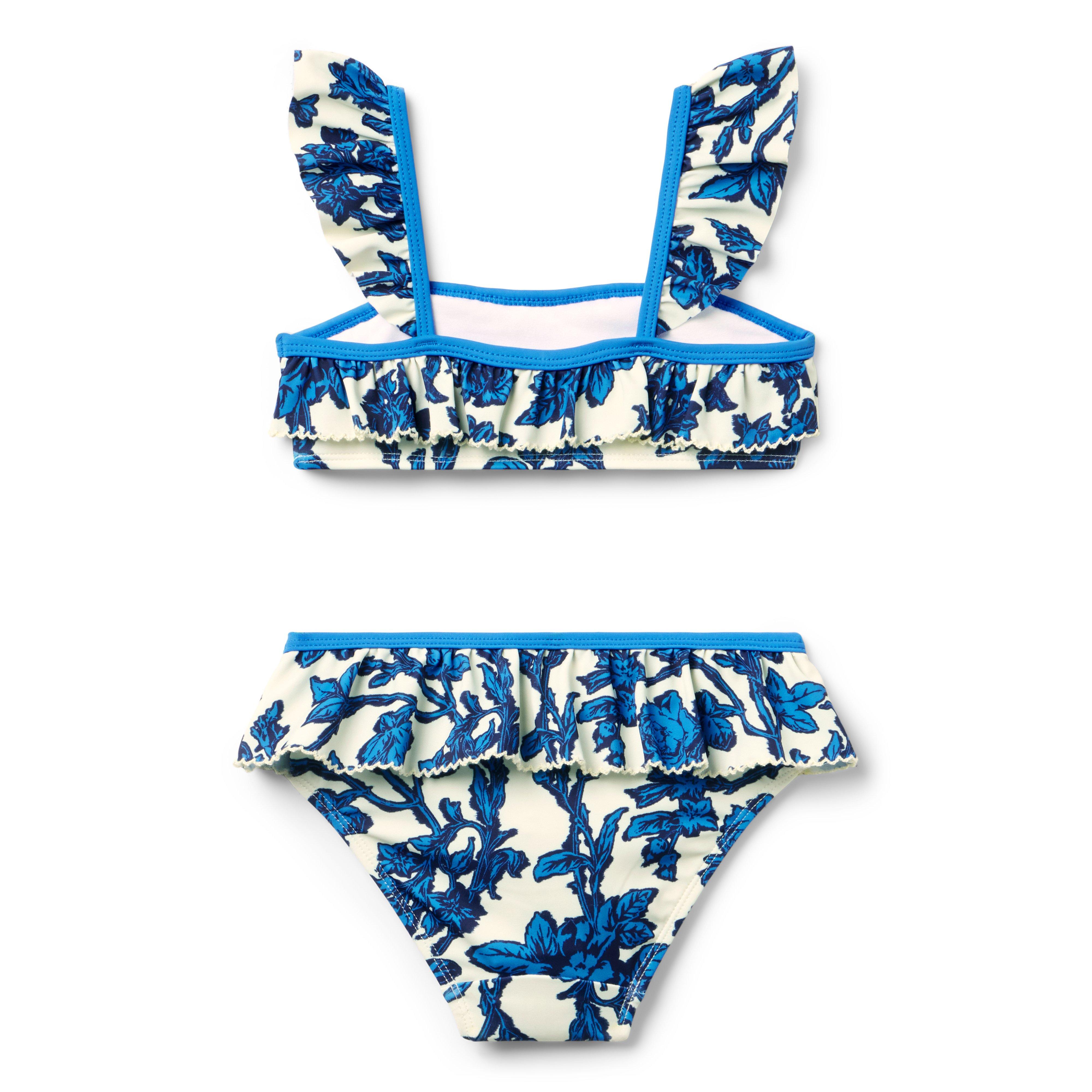 Recycled Floral Ruffle 2-Piece Swimsuit image number 2