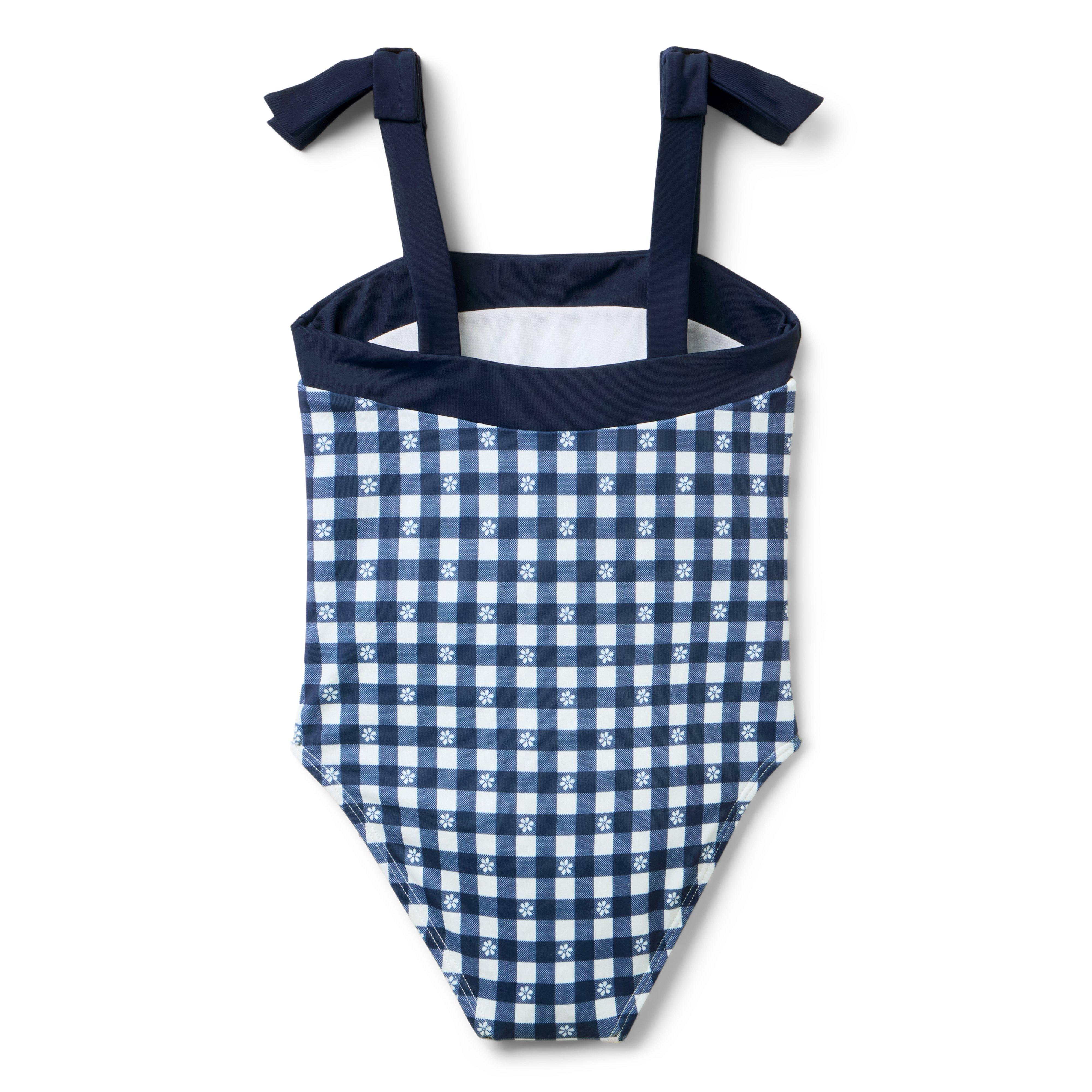 Recycled Gingham Bow Strap Swimsuit image number 2