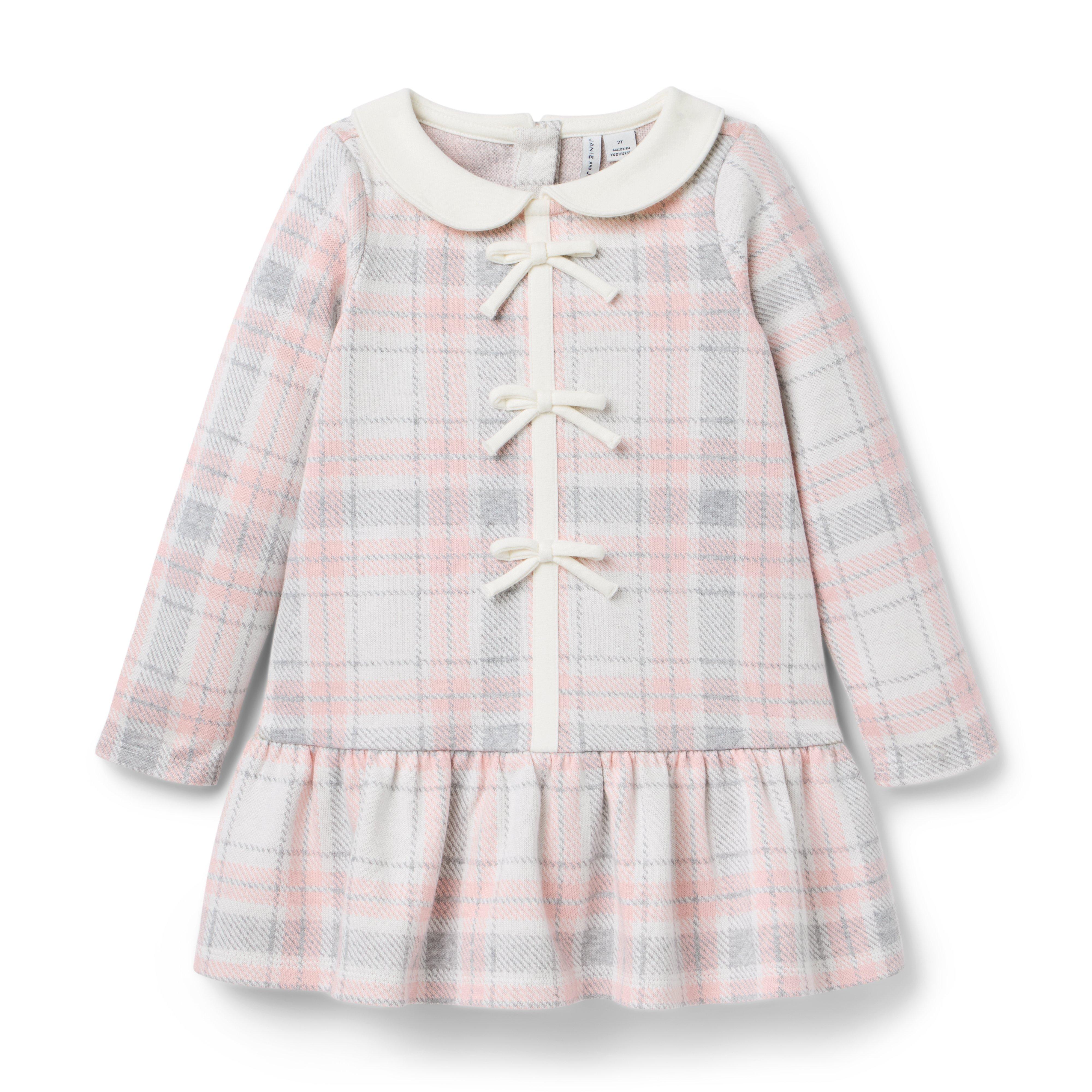 Plaid Jacquard Dropwaist Dress