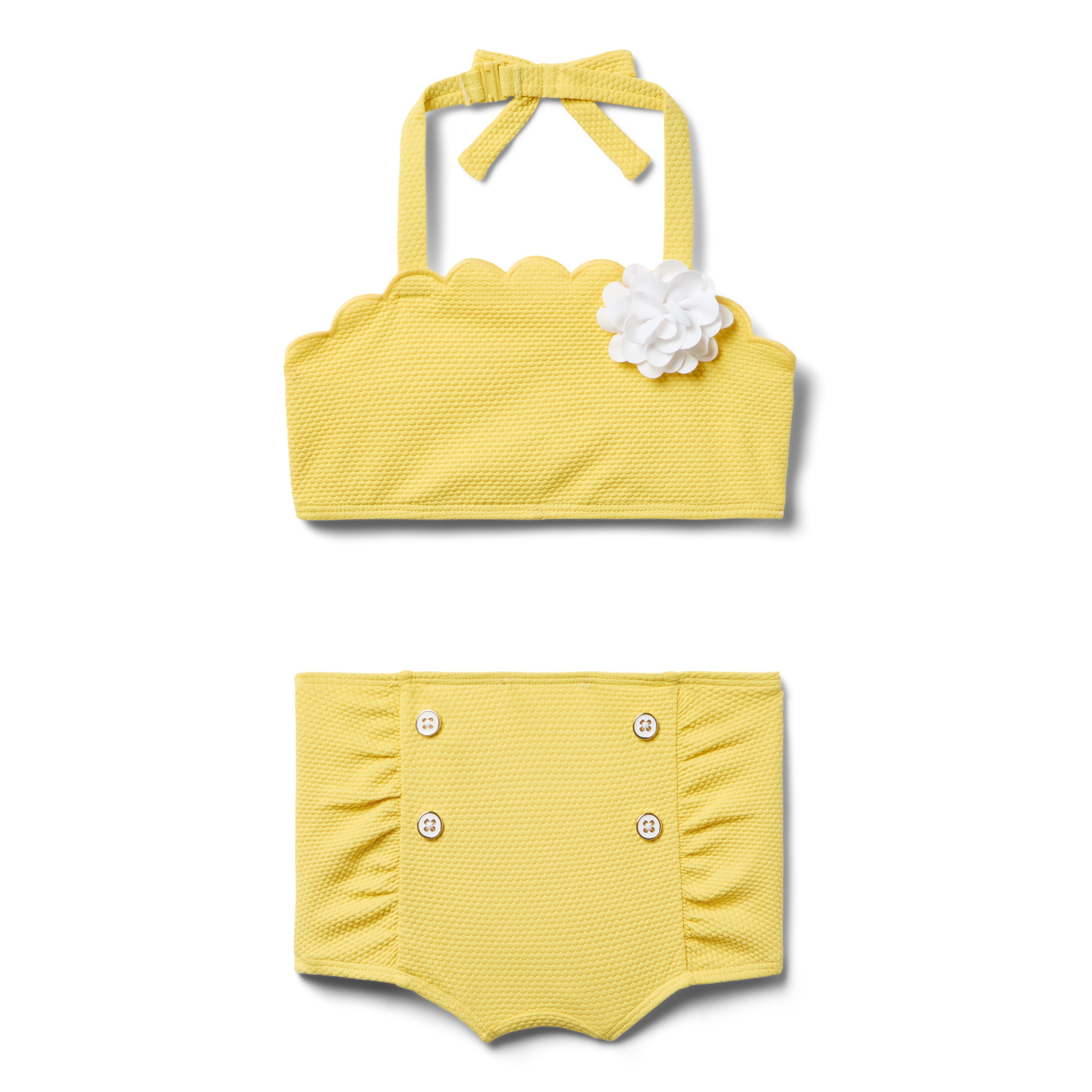 Recycled Textured Rosette 2-Piece Swimsuit
