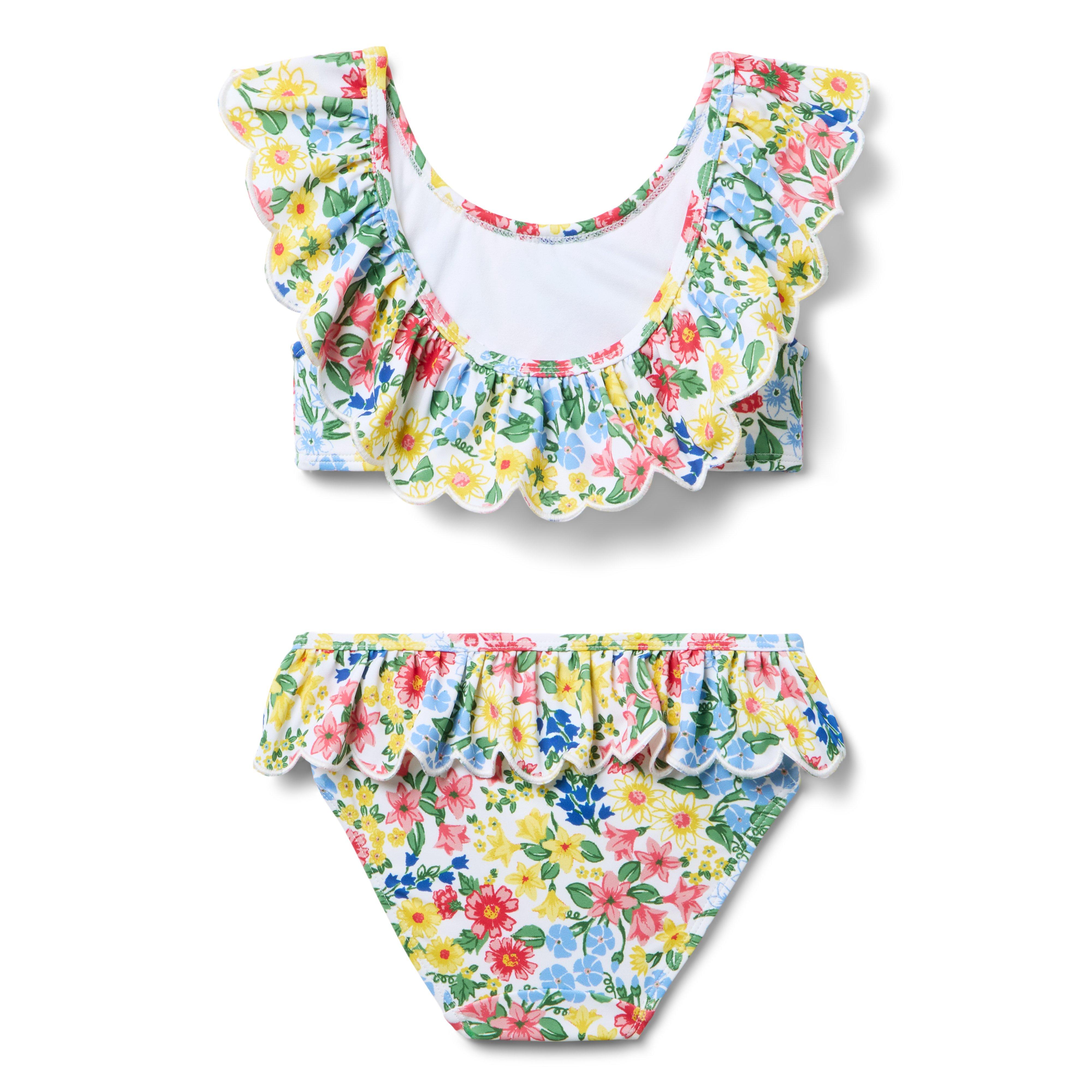 Recycled Floral Ruffle 2-Piece Swimsuit image number 2