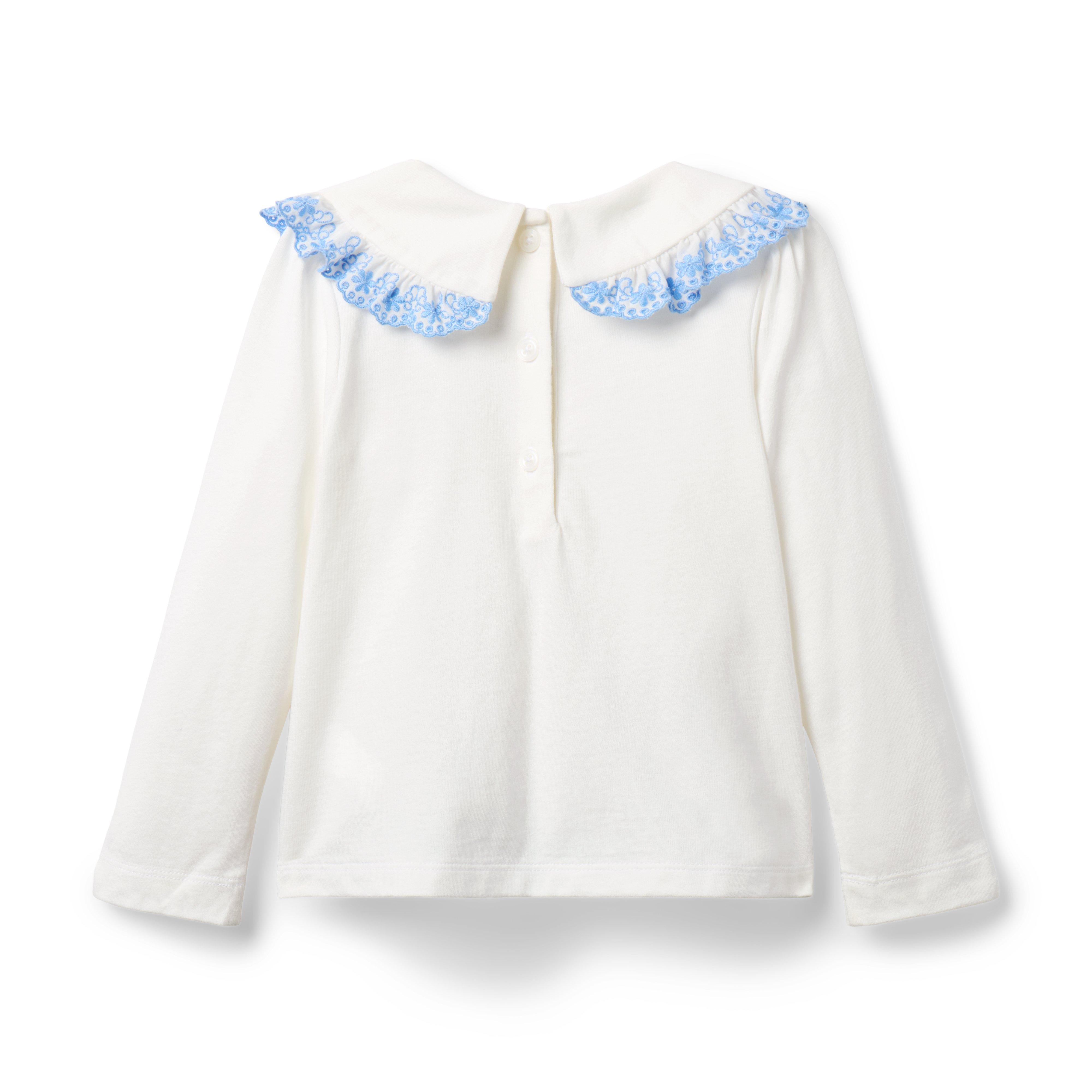 Eyelet Trim Collar Top image number 2