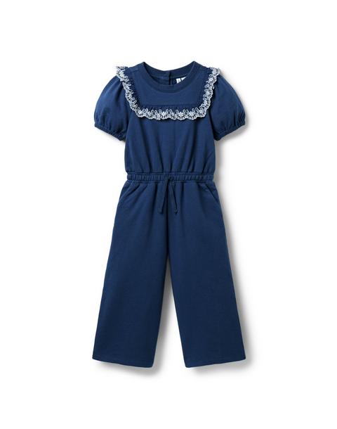 French Terry Eyelet Jumpsuit