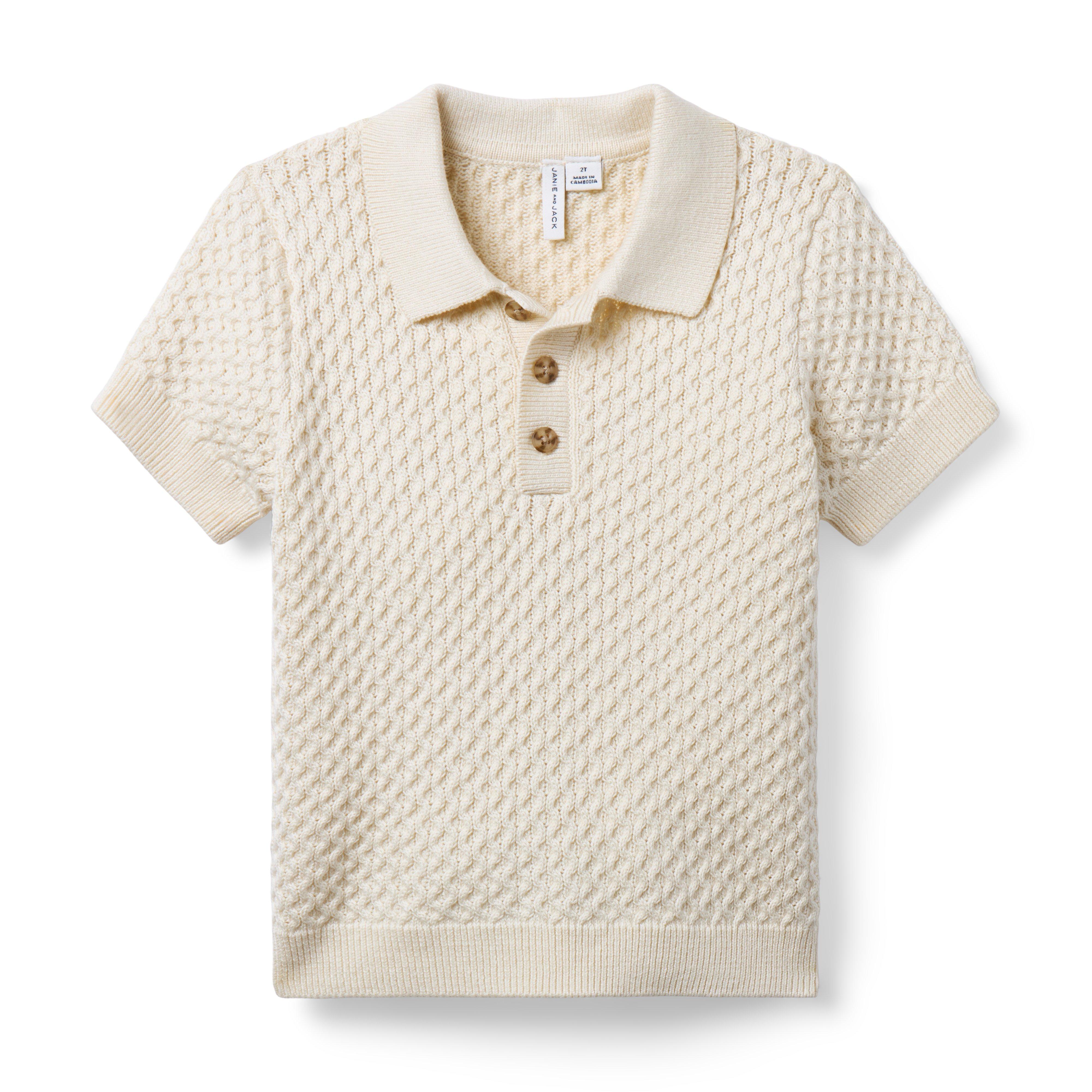 Textured Knit Polo