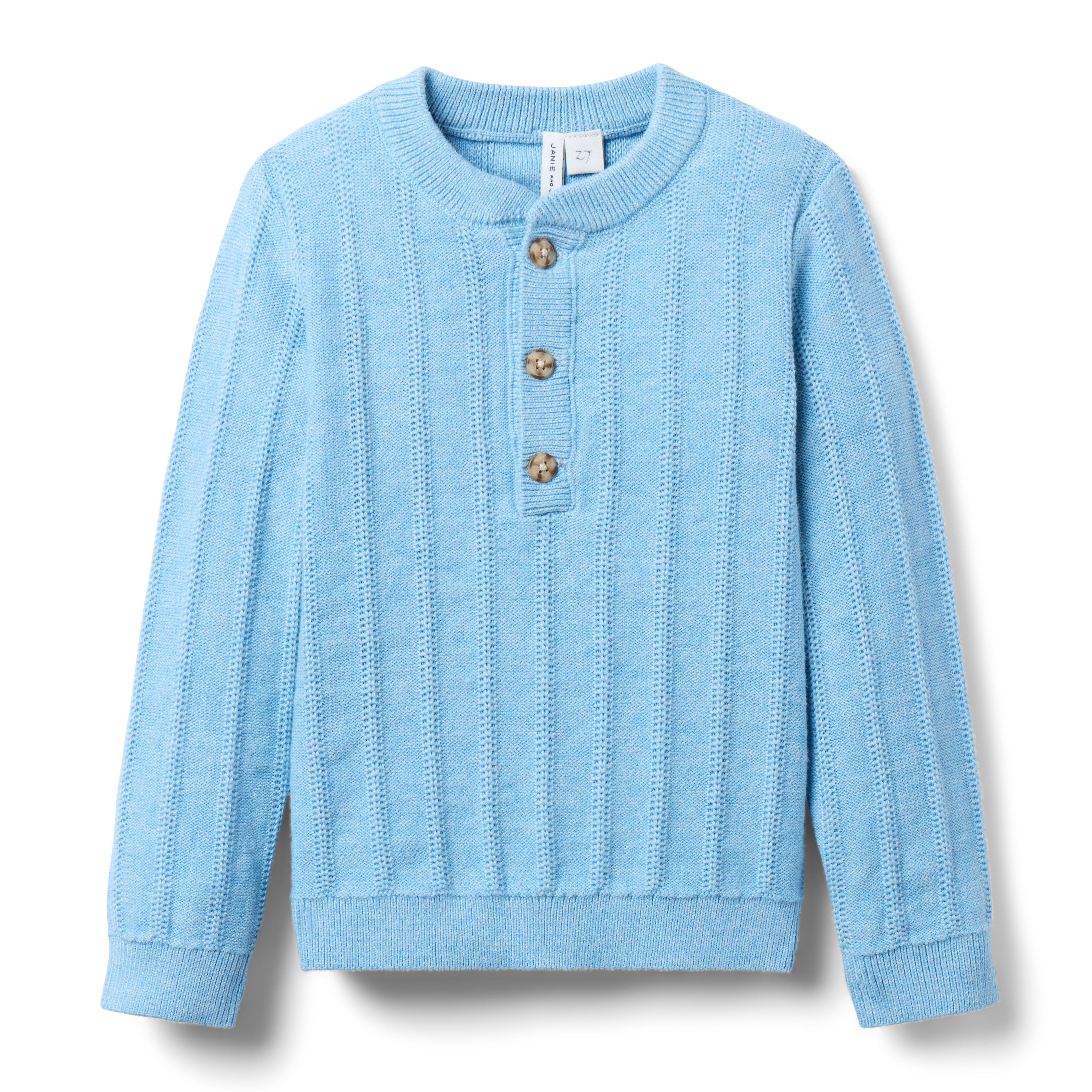 Textured Henley Sweater