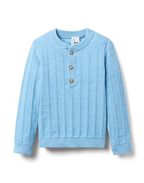 Textured Henley Sweater