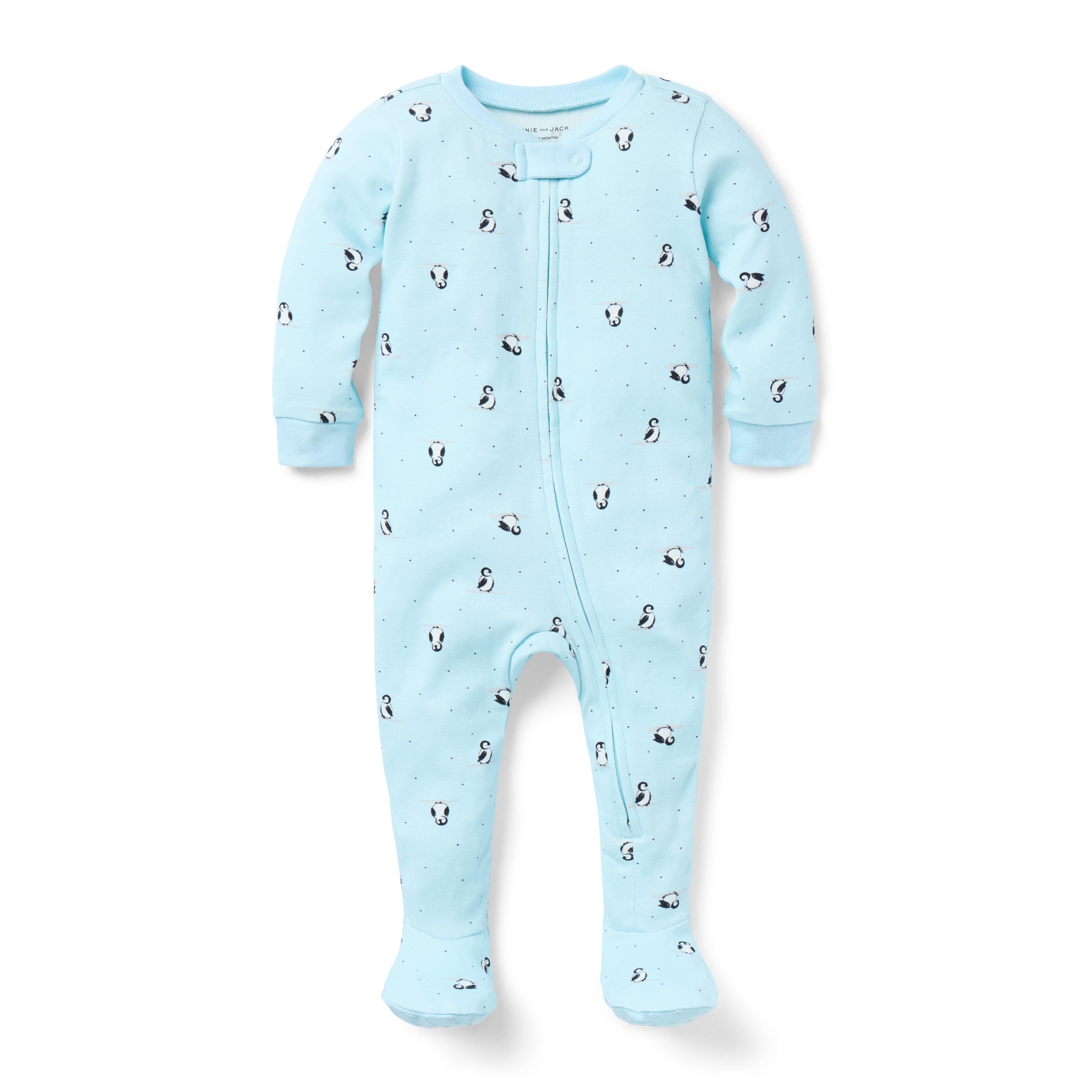 Baby Good Night Footed Pajama In Penguin Friends