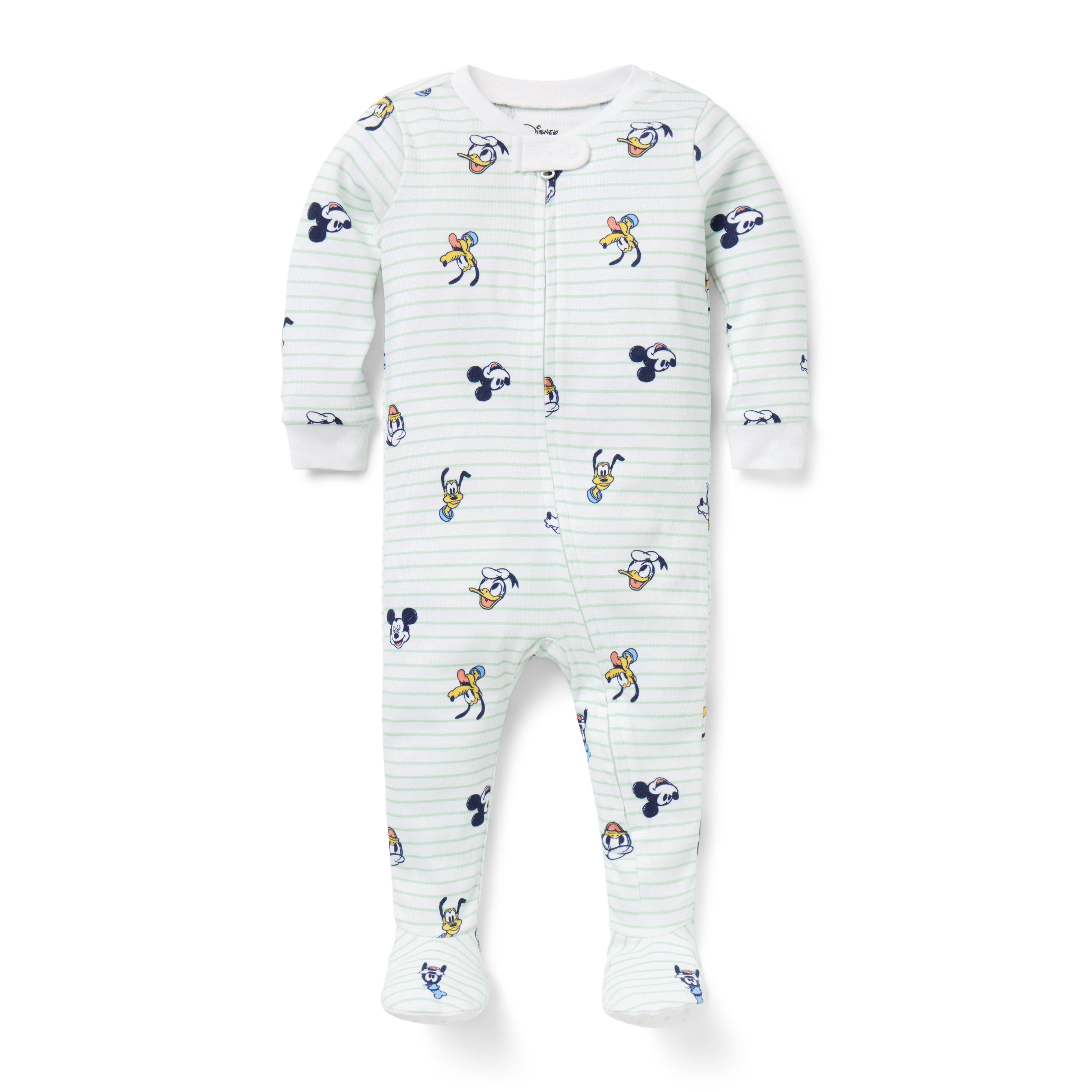 Baby Good Night Footed Pajama In Disney Friends Stripe