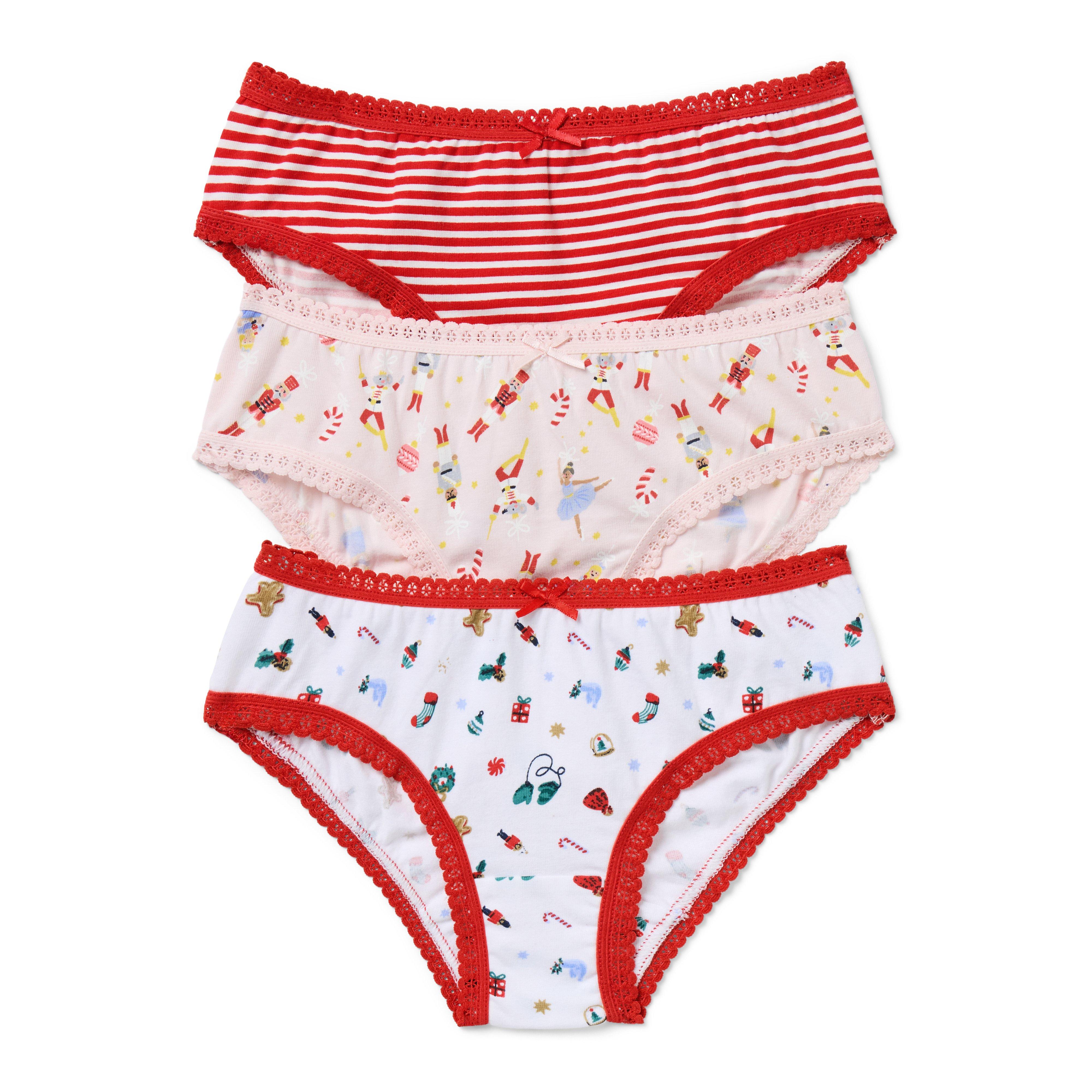 Holiday Underwear Set Girls 3-Pack