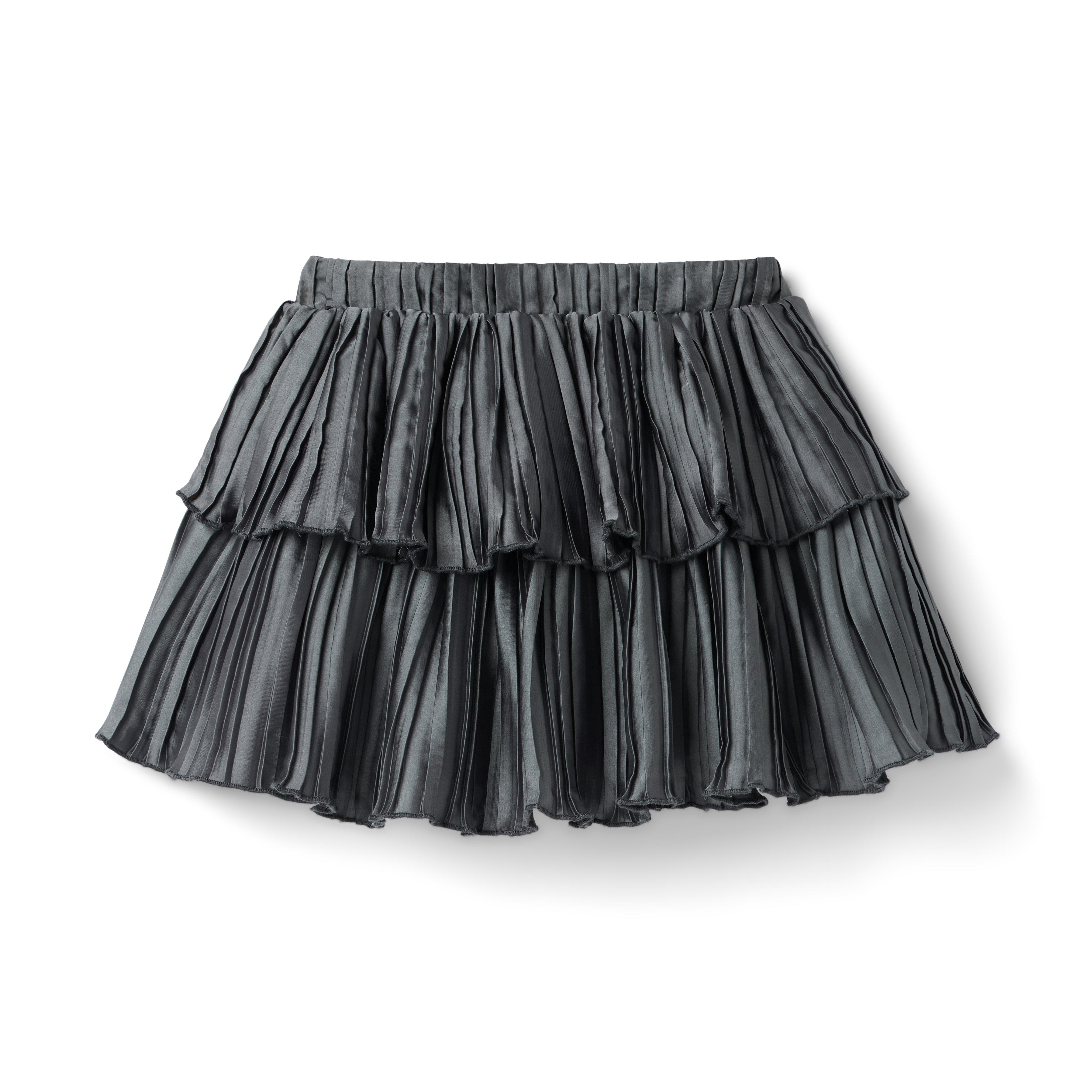 Pleated Tiered Skirt
