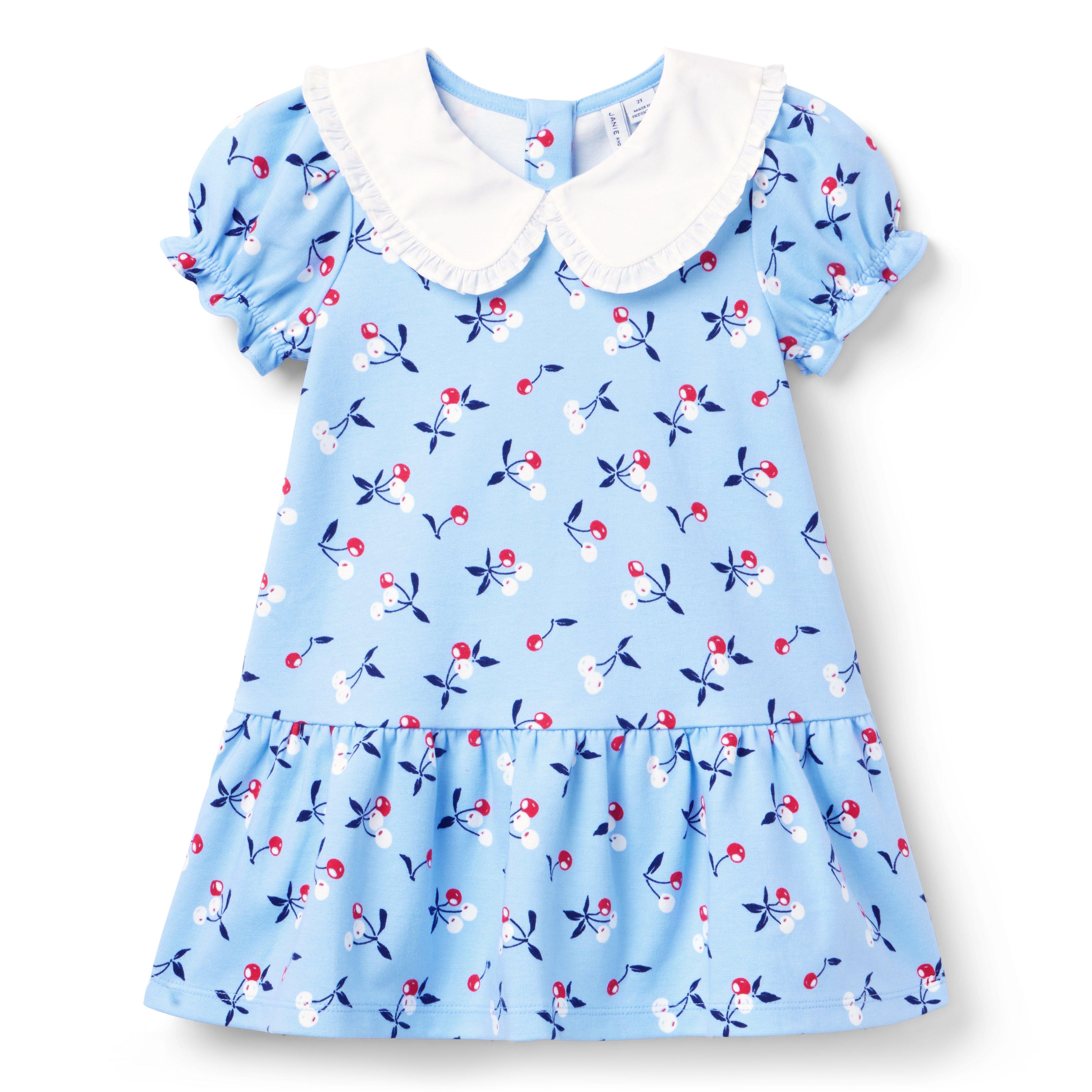 Cherry Collared Ponte Dress