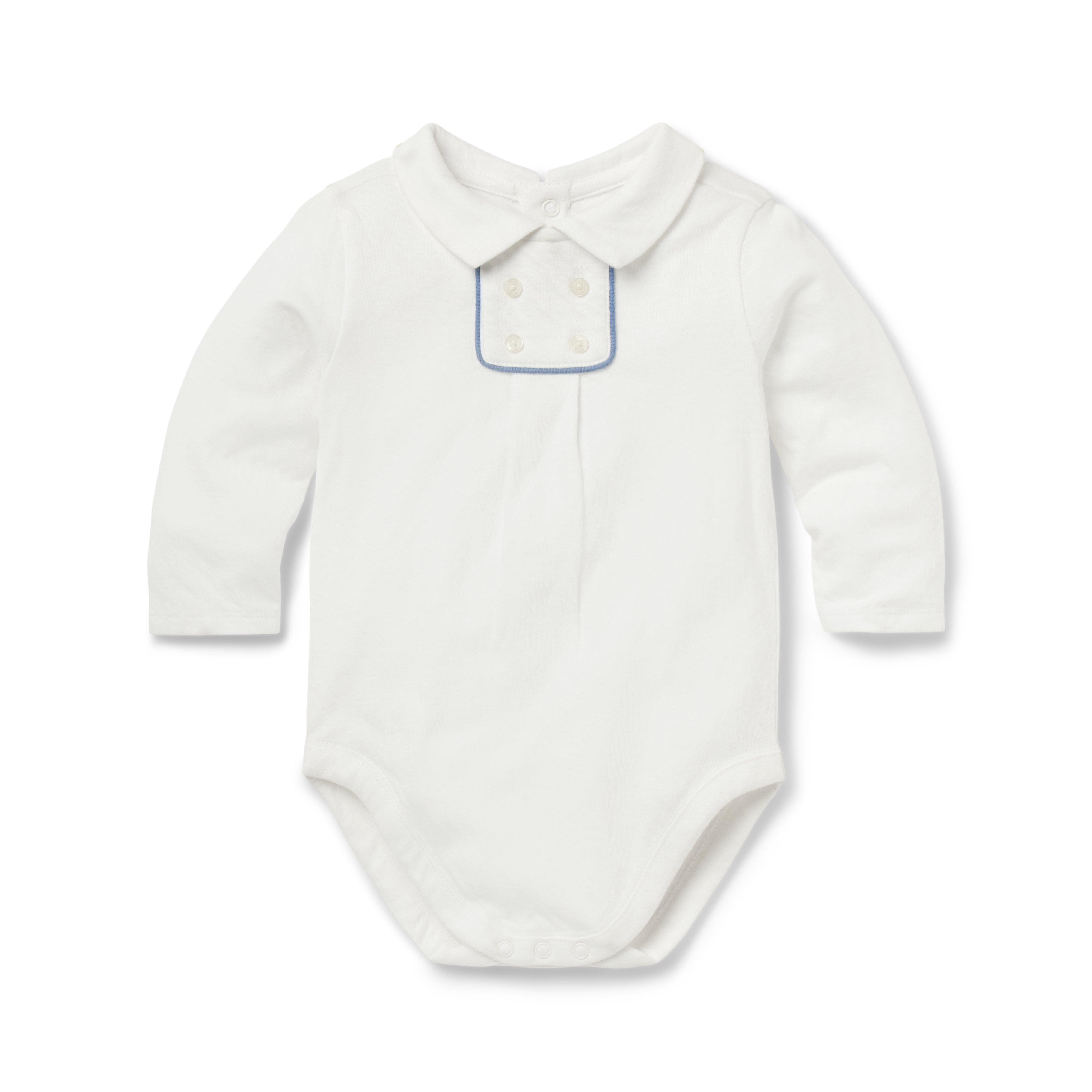 Baby Button Collared Bodysuit