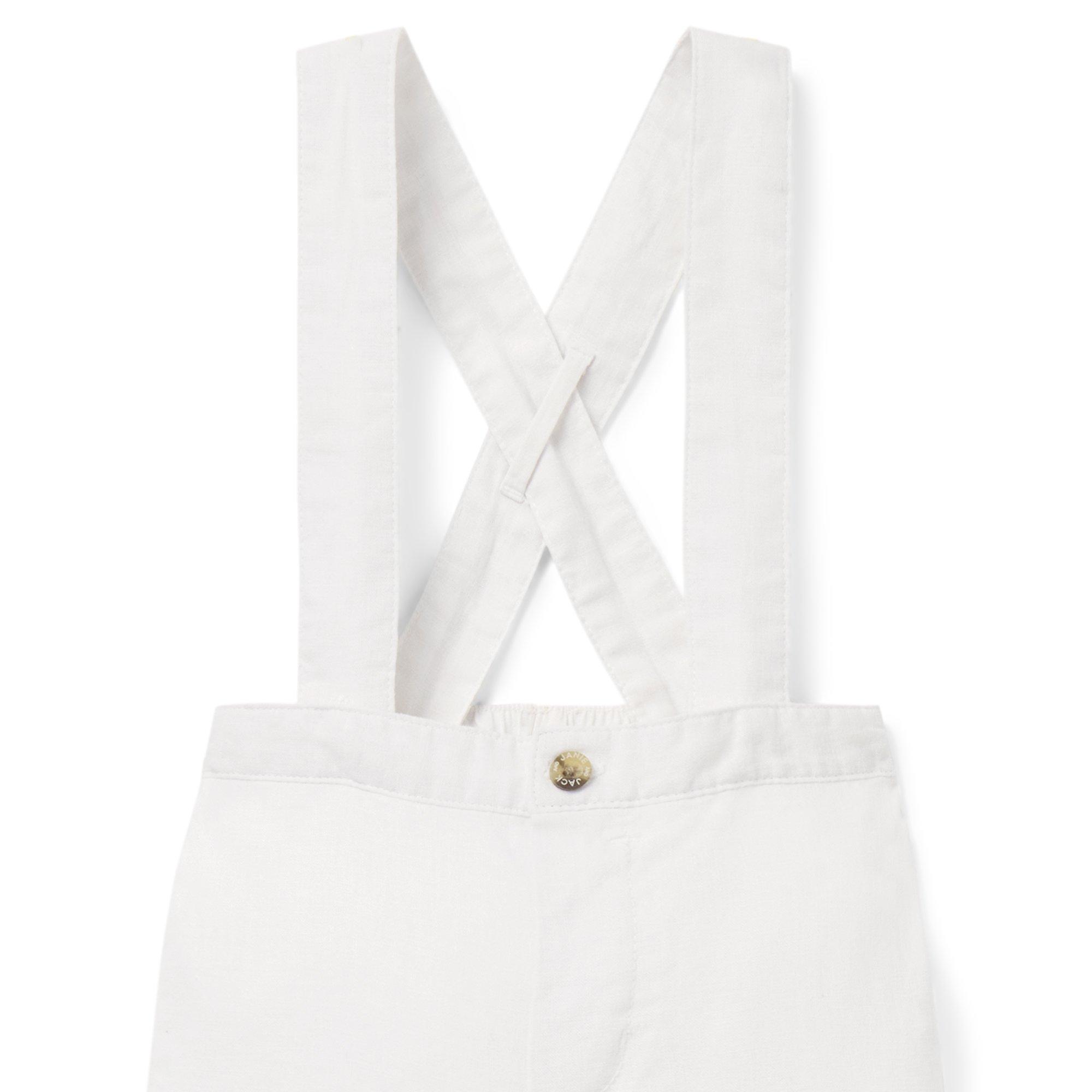 Baby Linen-Cotton Suspender Pant image number 2