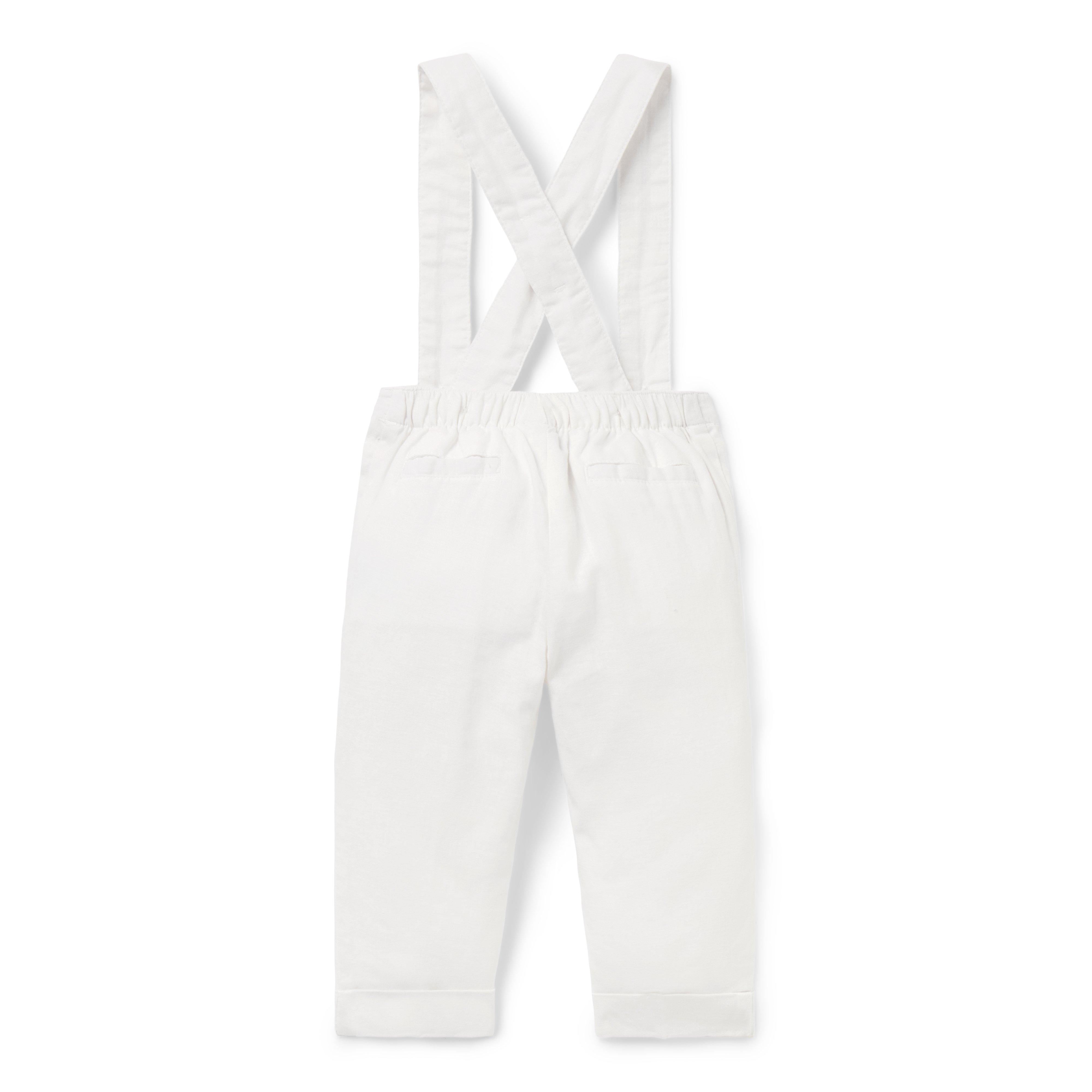 Baby Linen-Cotton Suspender Pant image number 1