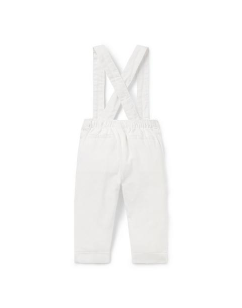Baby Linen-Cotton Suspender Pant