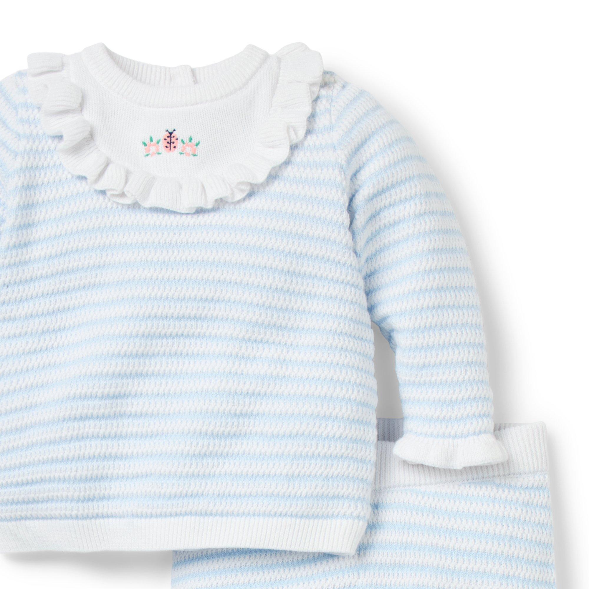 Baby Striped Ladybug Matching Sweater Set image number 1