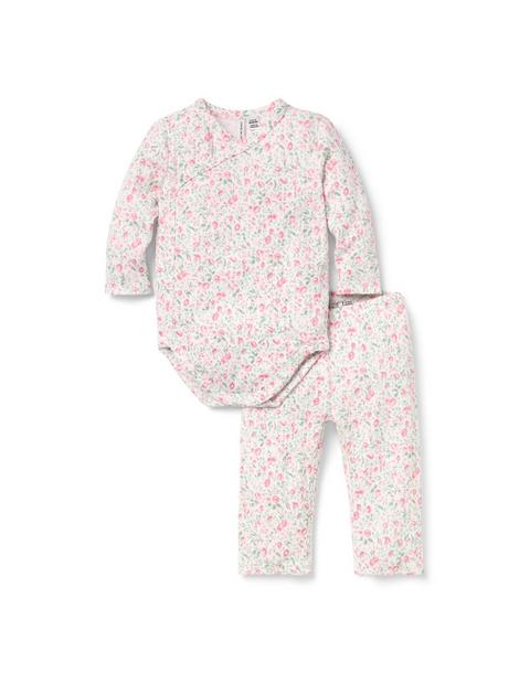 Baby Floral Pointelle Wrap Matching Set