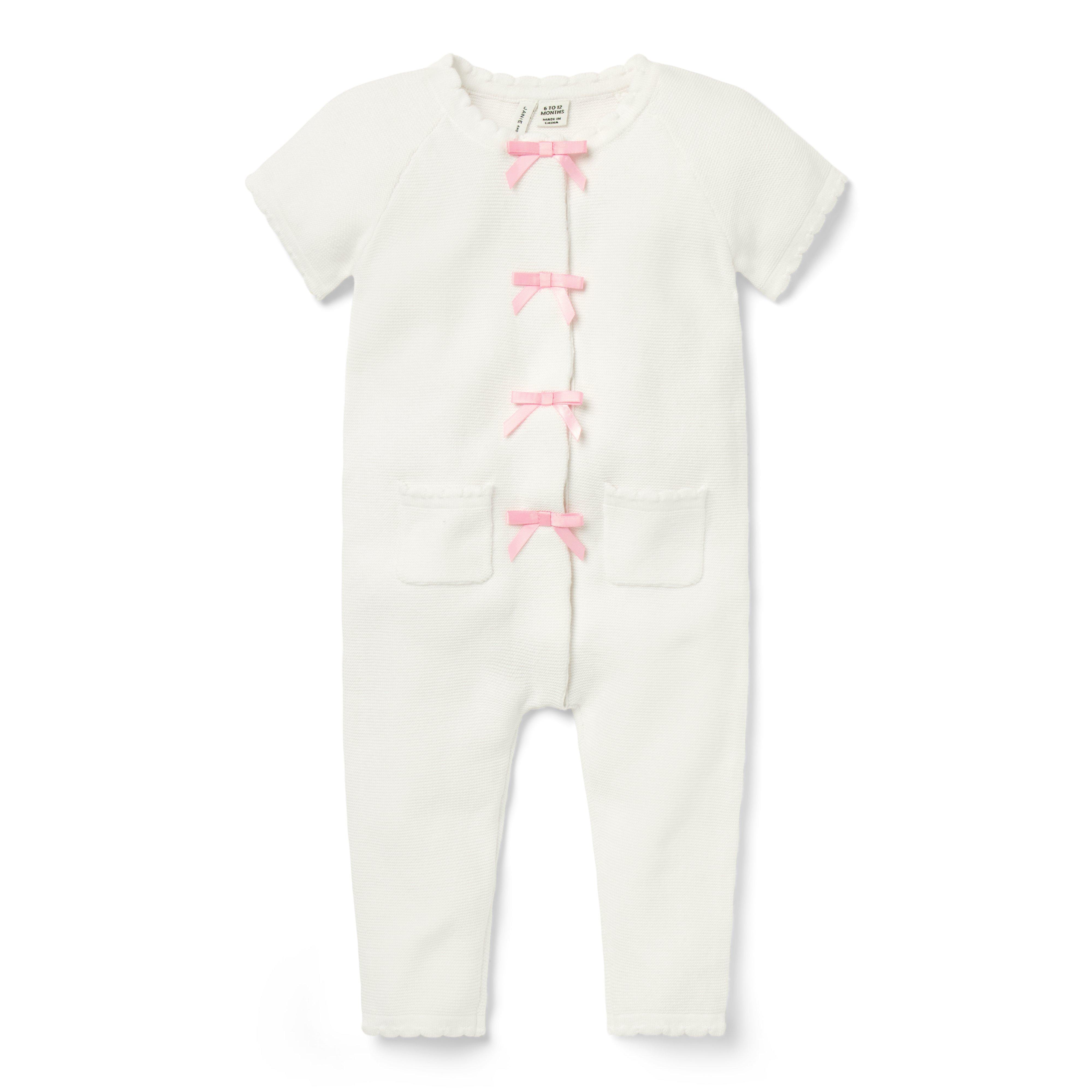 Baby Bow Textured Knit One-Piece