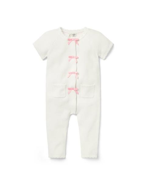 Baby Bow Textured Knit One-Piece