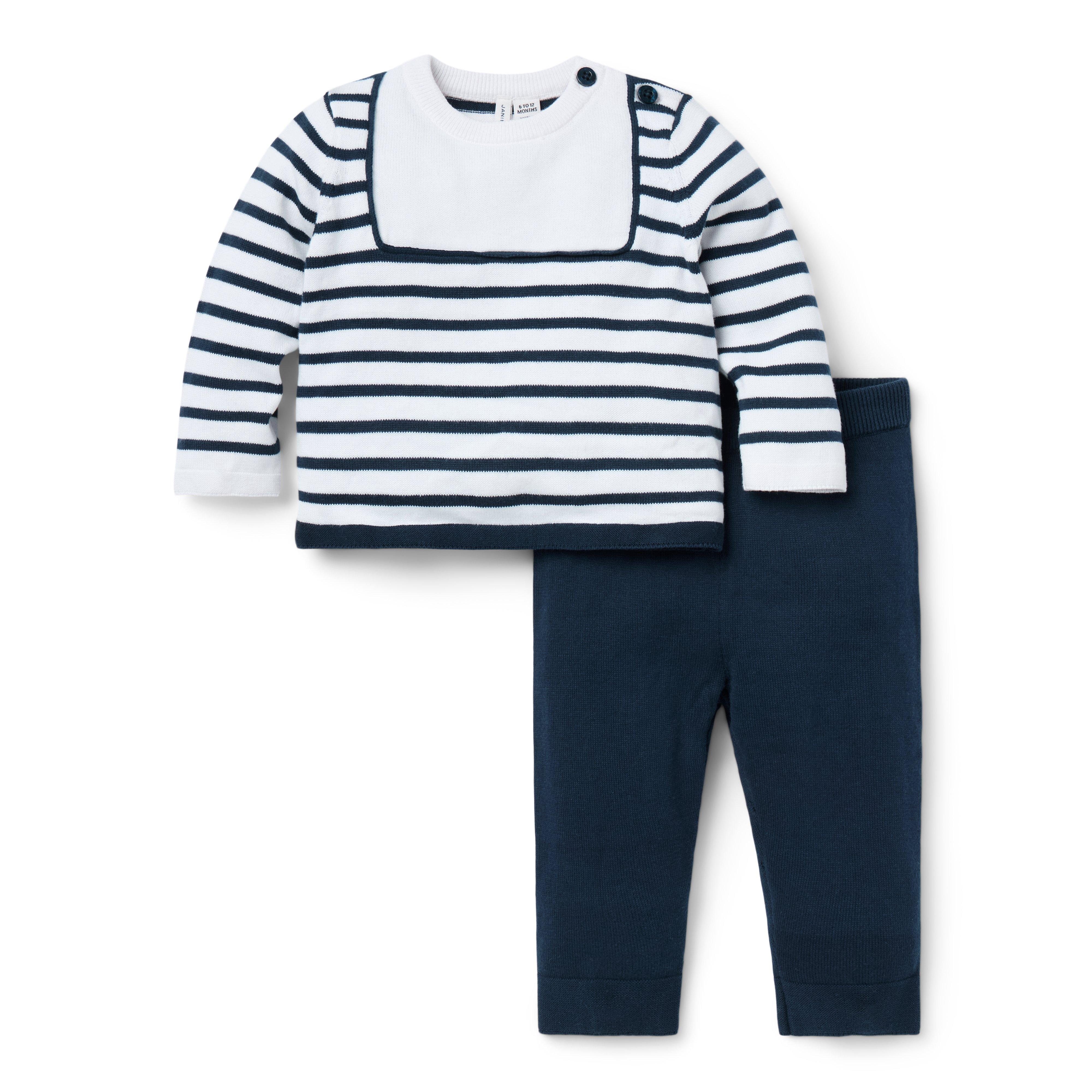 Baby Striped Matching Sweater Set