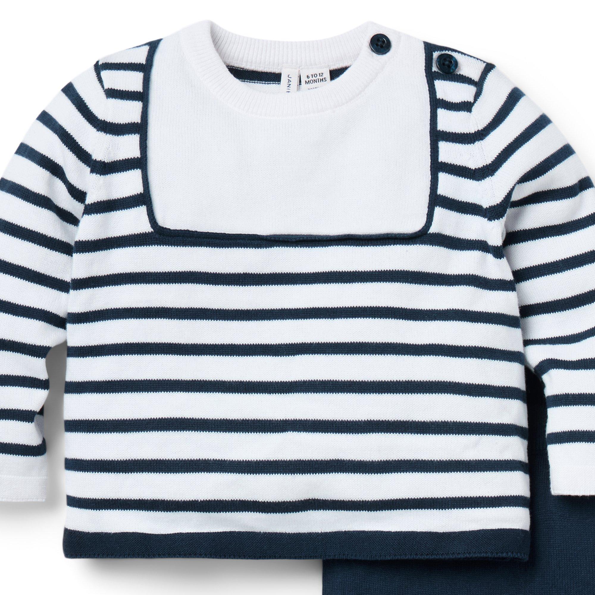 Baby Striped Matching Sweater Set image number 1
