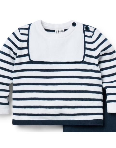 Baby Striped Matching Sweater Set