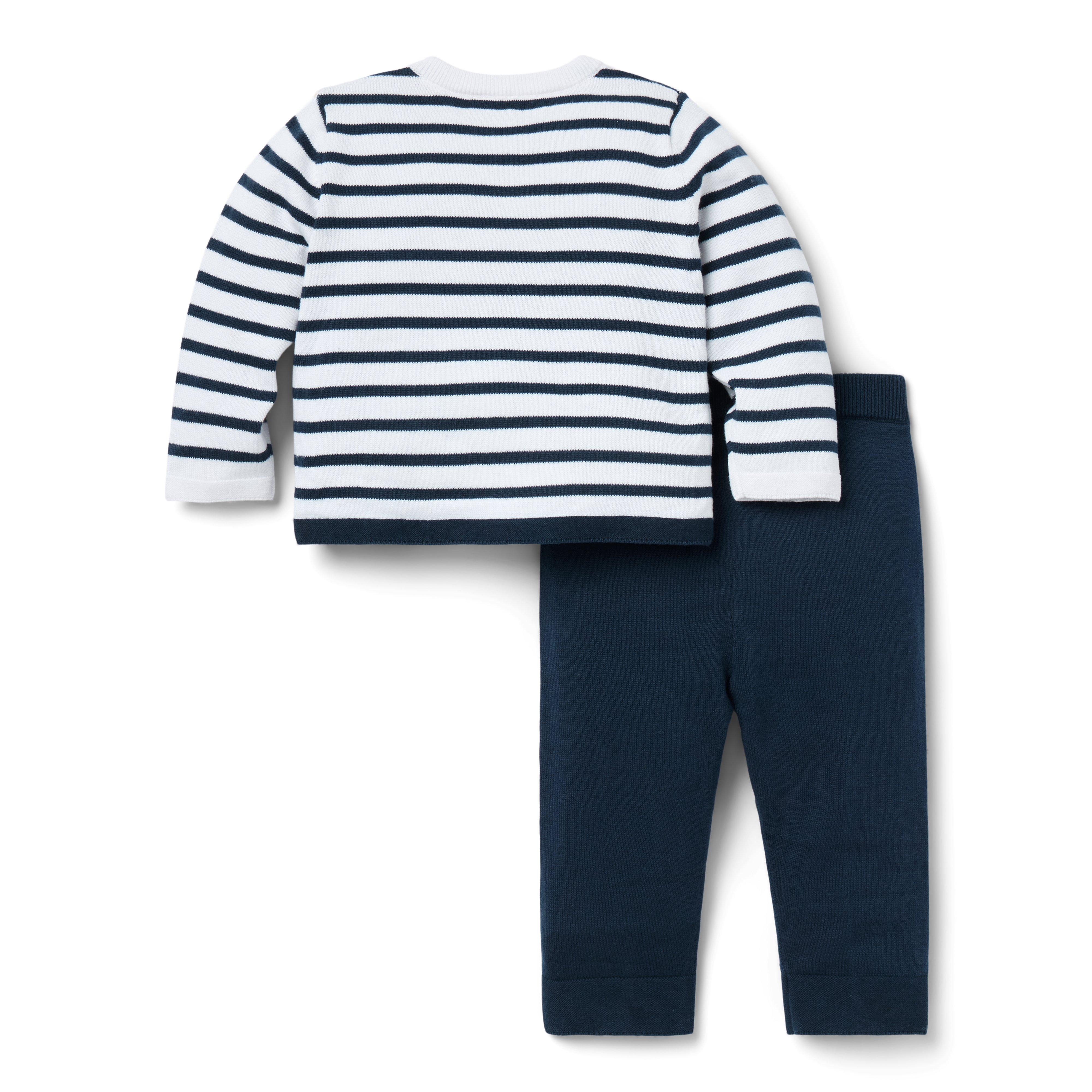 Baby Striped Matching Sweater Set image number 2