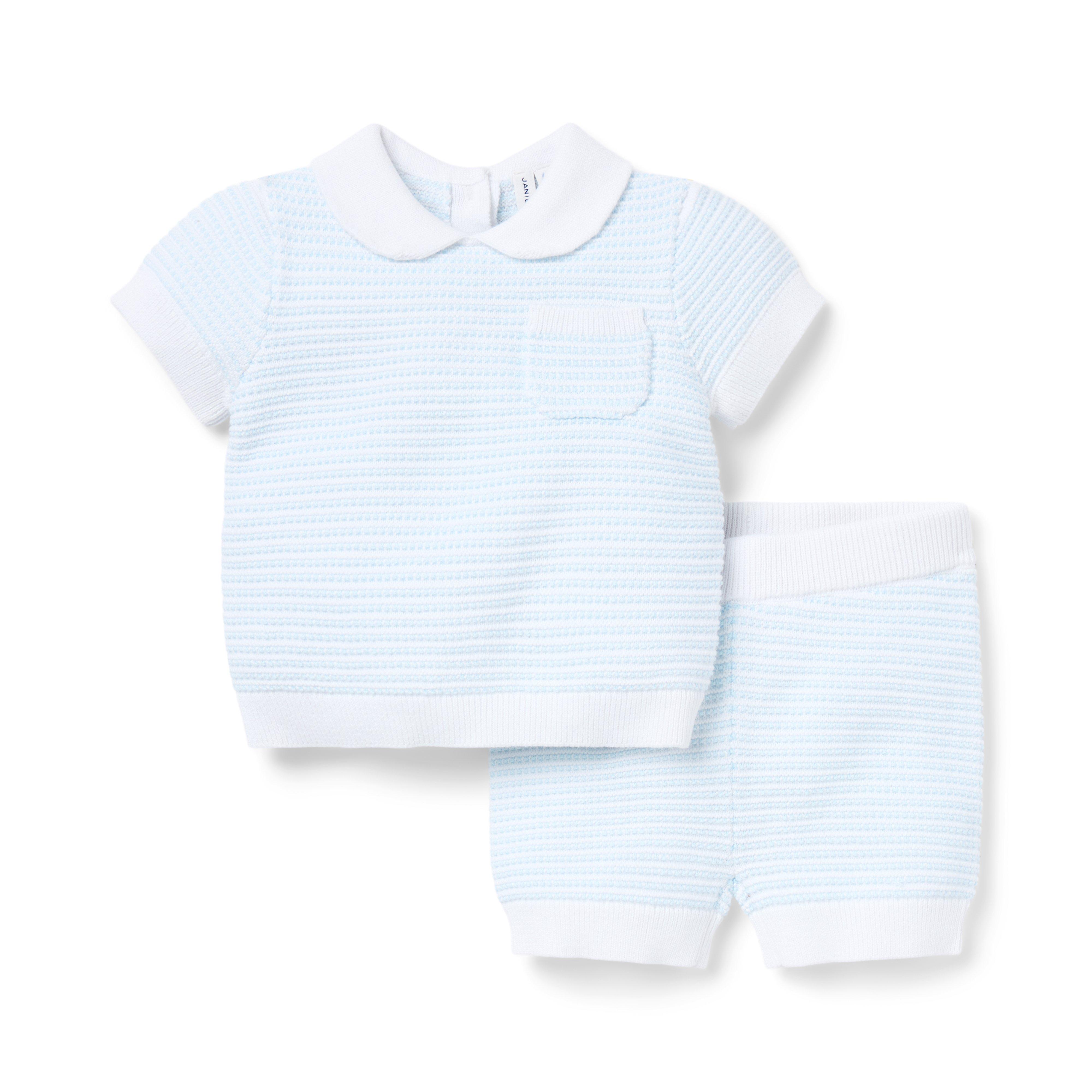 Baby Textured Striped Matching Set