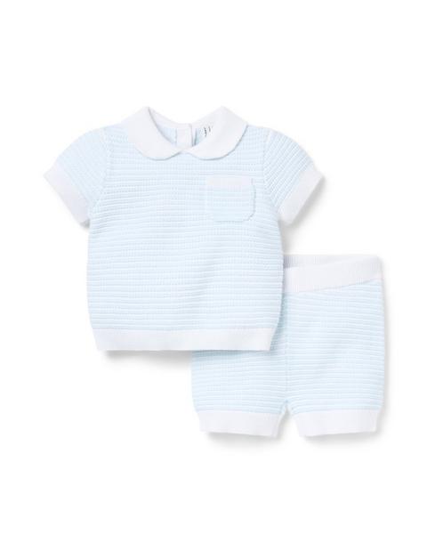 Baby Textured Striped Matching Set