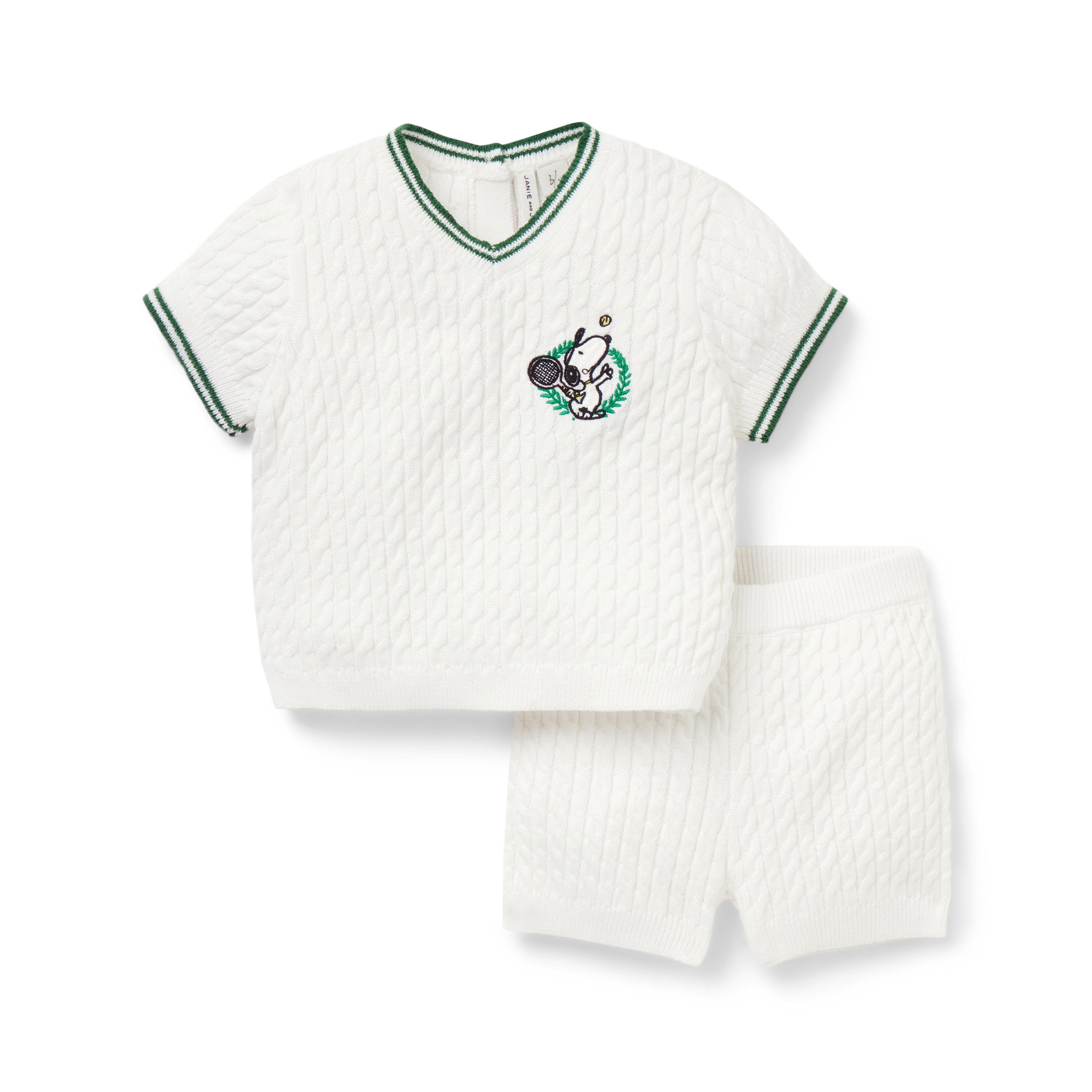Peanuts Snoopy Cable Knit Matching Baby Set