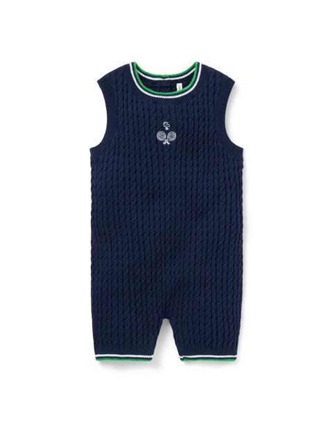 PEANUTS™ Woodstock Cable Knit Baby Romper