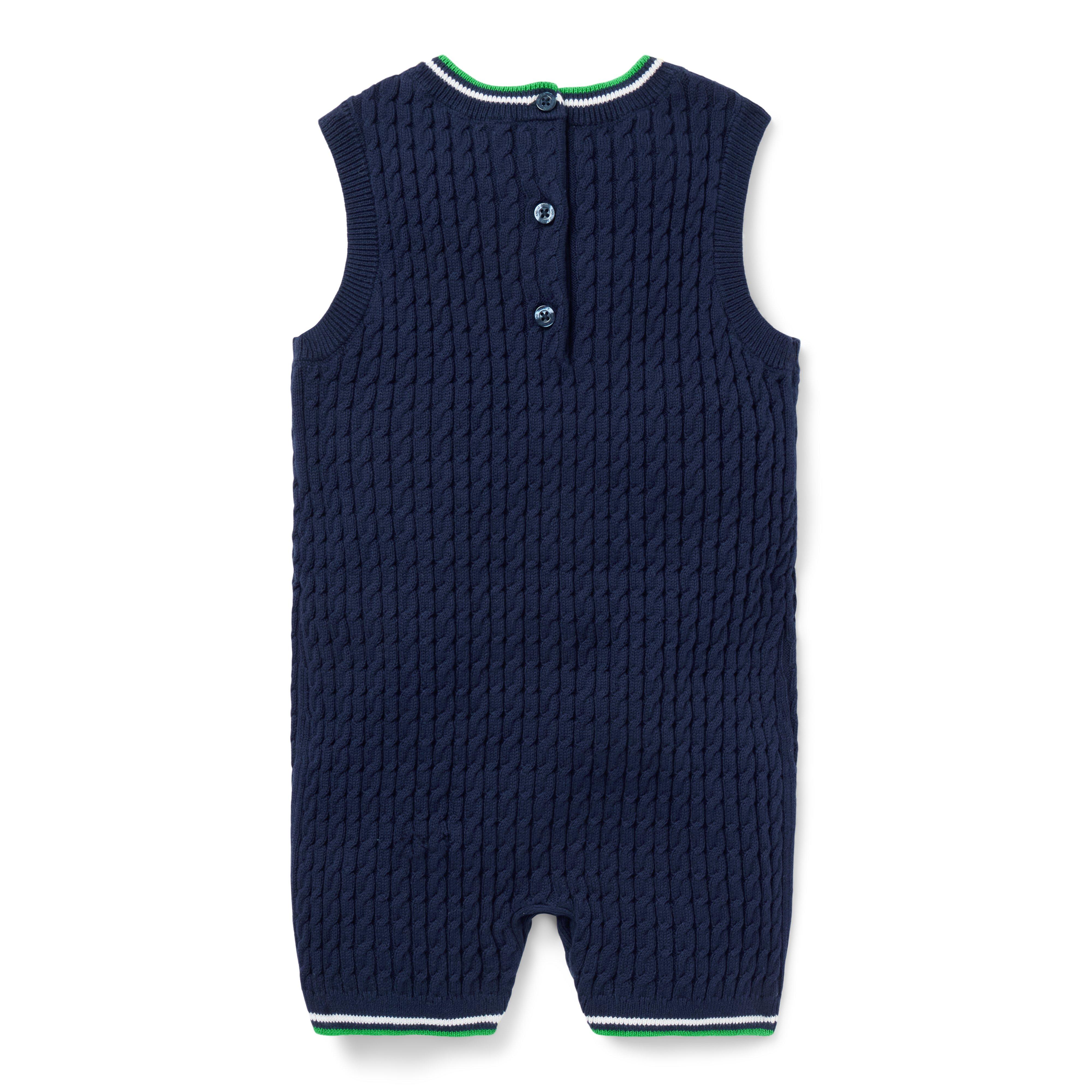 PEANUTS&trade; Woodstock Cable Knit Baby Romper image number 2