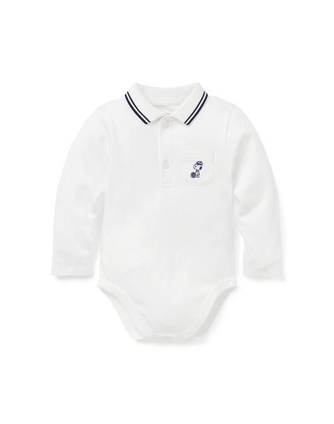 PEANUTS™ Snoopy Tennis Baby Polo Bodysuit