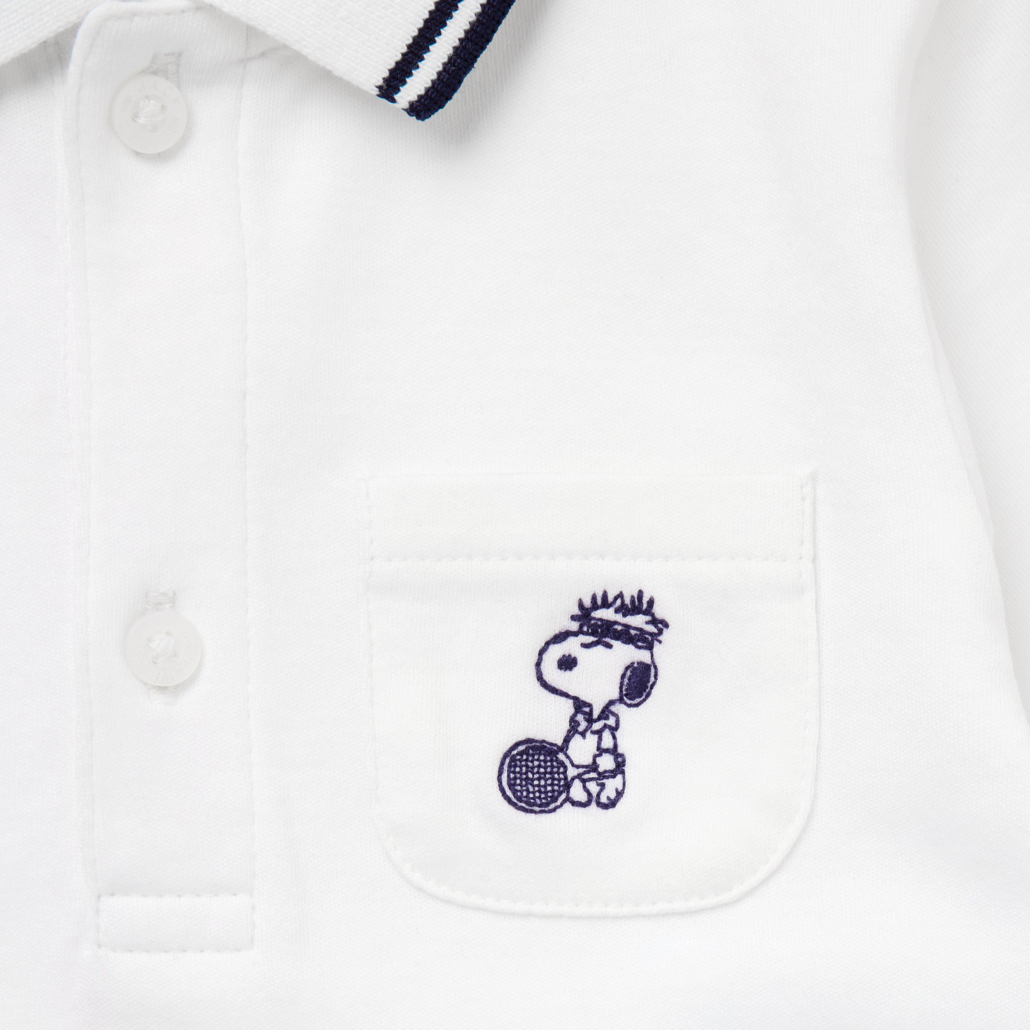 PEANUTS&trade; Snoopy Tennis Baby Polo Bodysuit image number 1
