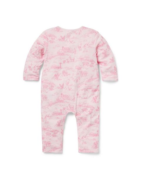 Baby Farm Animal Toile Wrap One-Piece