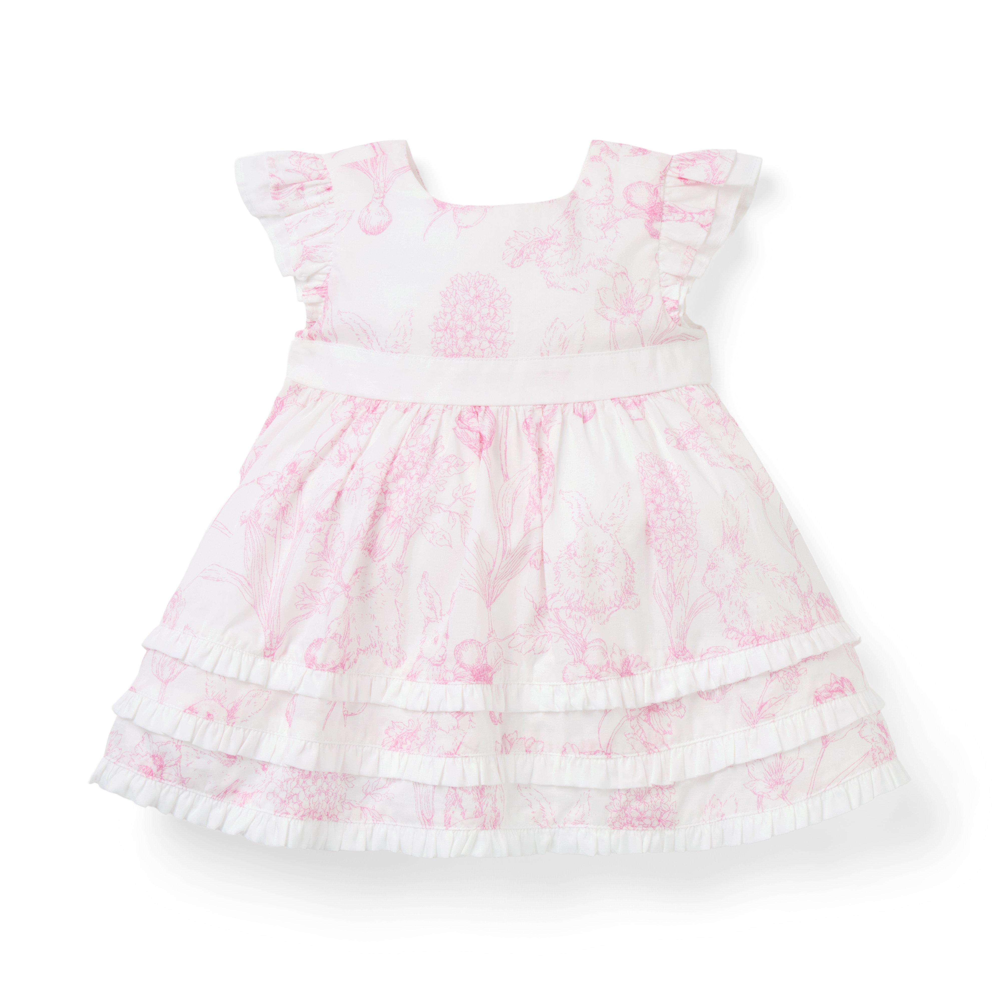 The Bunny Toile Baby Dress