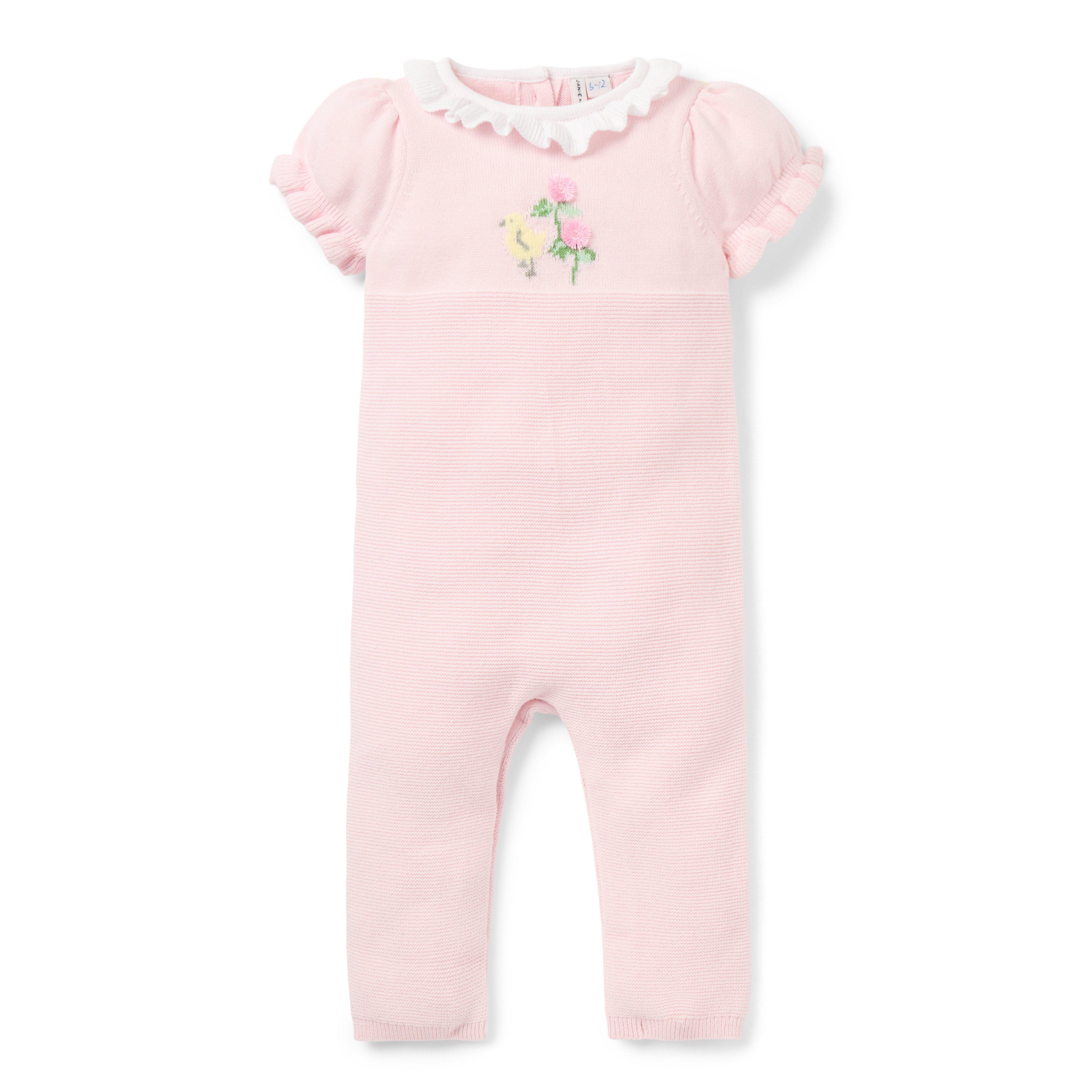 Baby Ruffle Collar Knit Romper