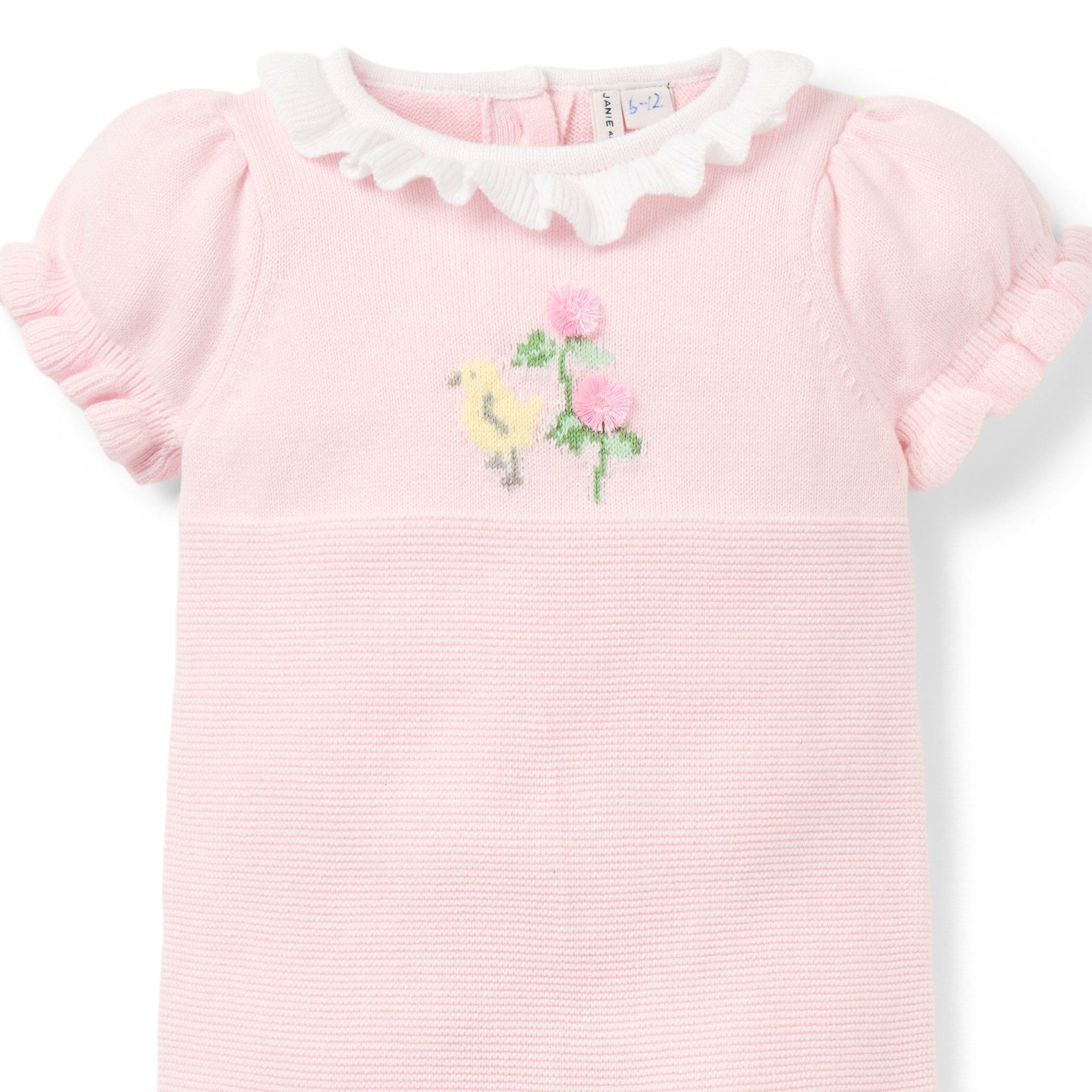 Baby Ruffle Collar Knit Romper image number 1
