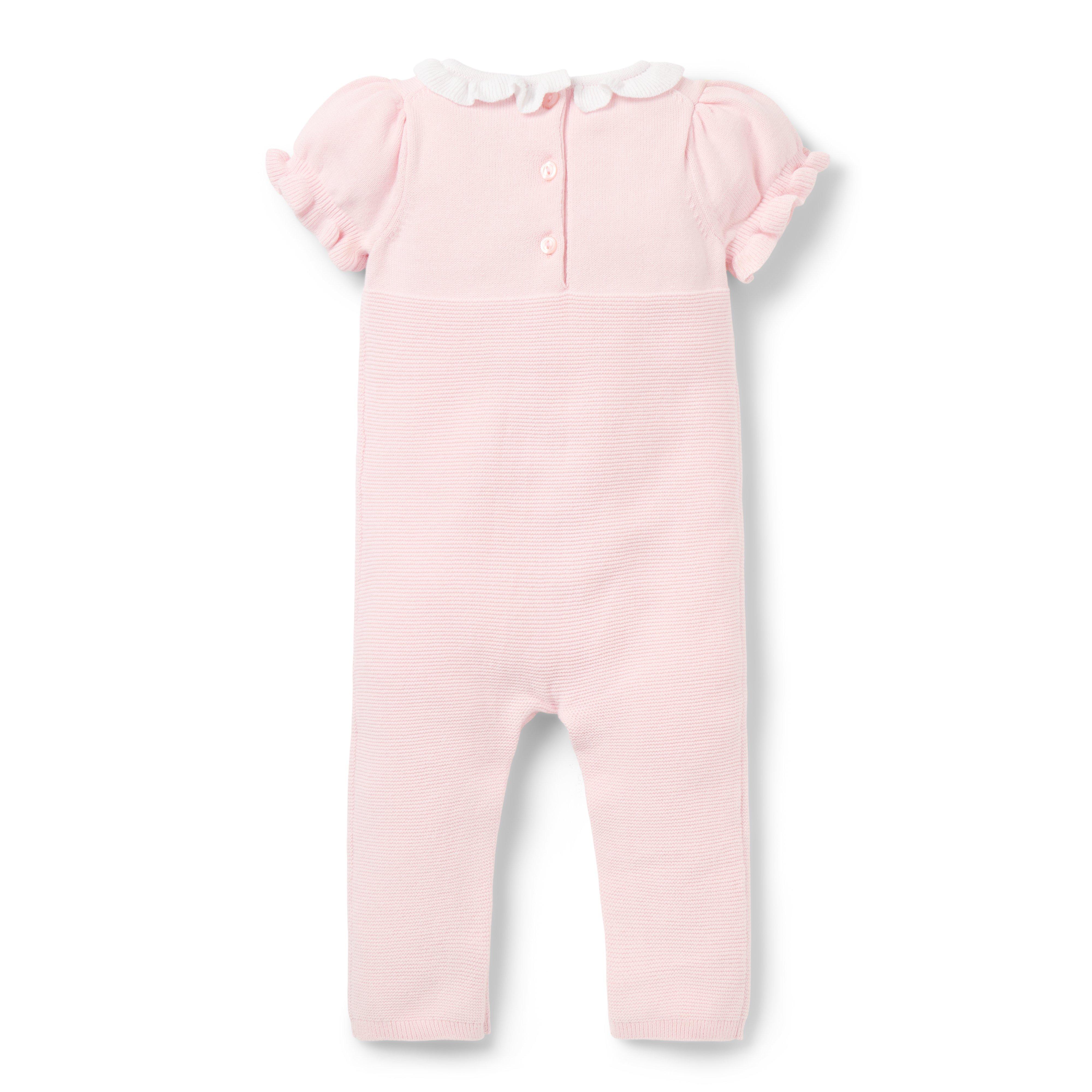 Baby Ruffle Collar Knit Romper image number 2