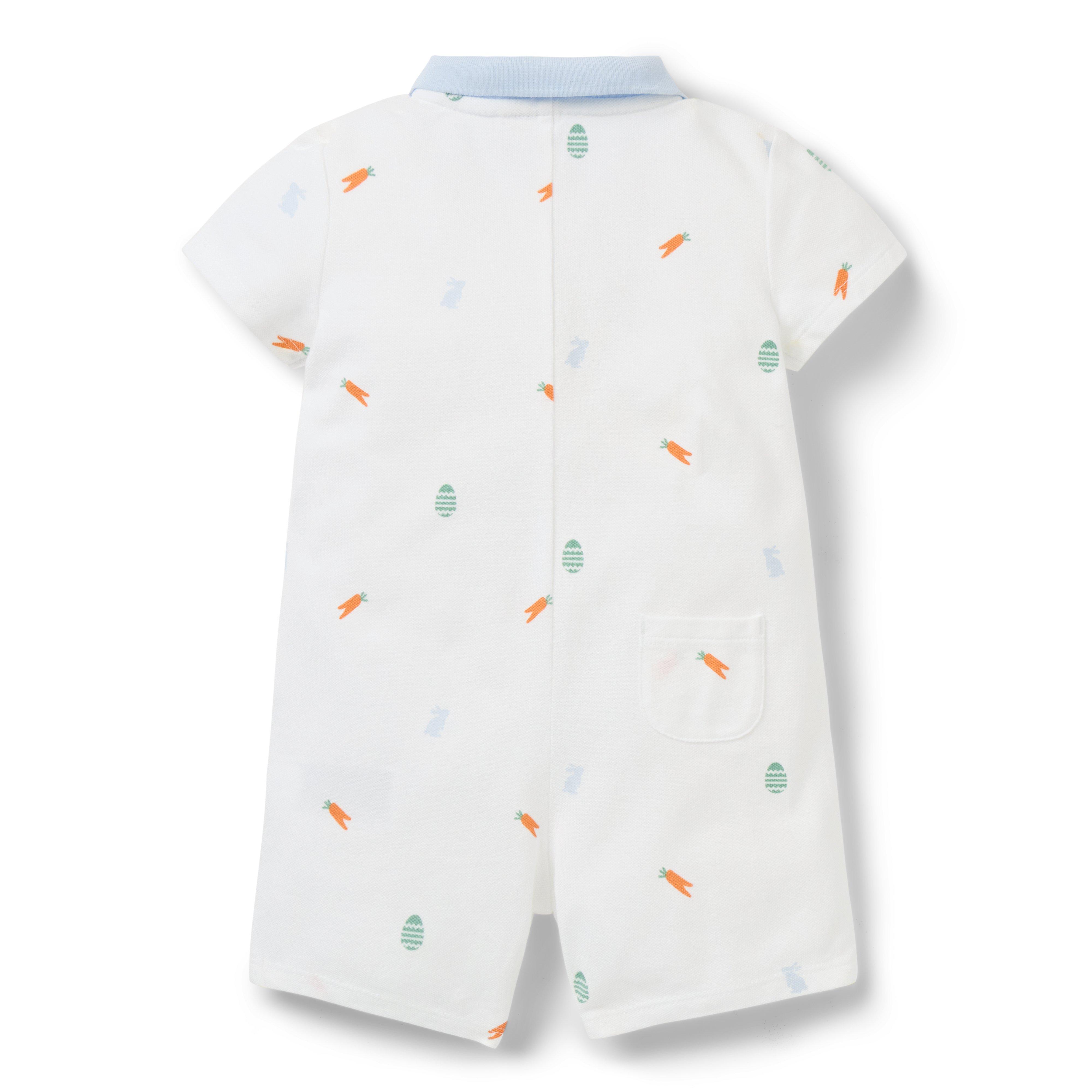 Baby Bunny Collared Pique Romper image number 2