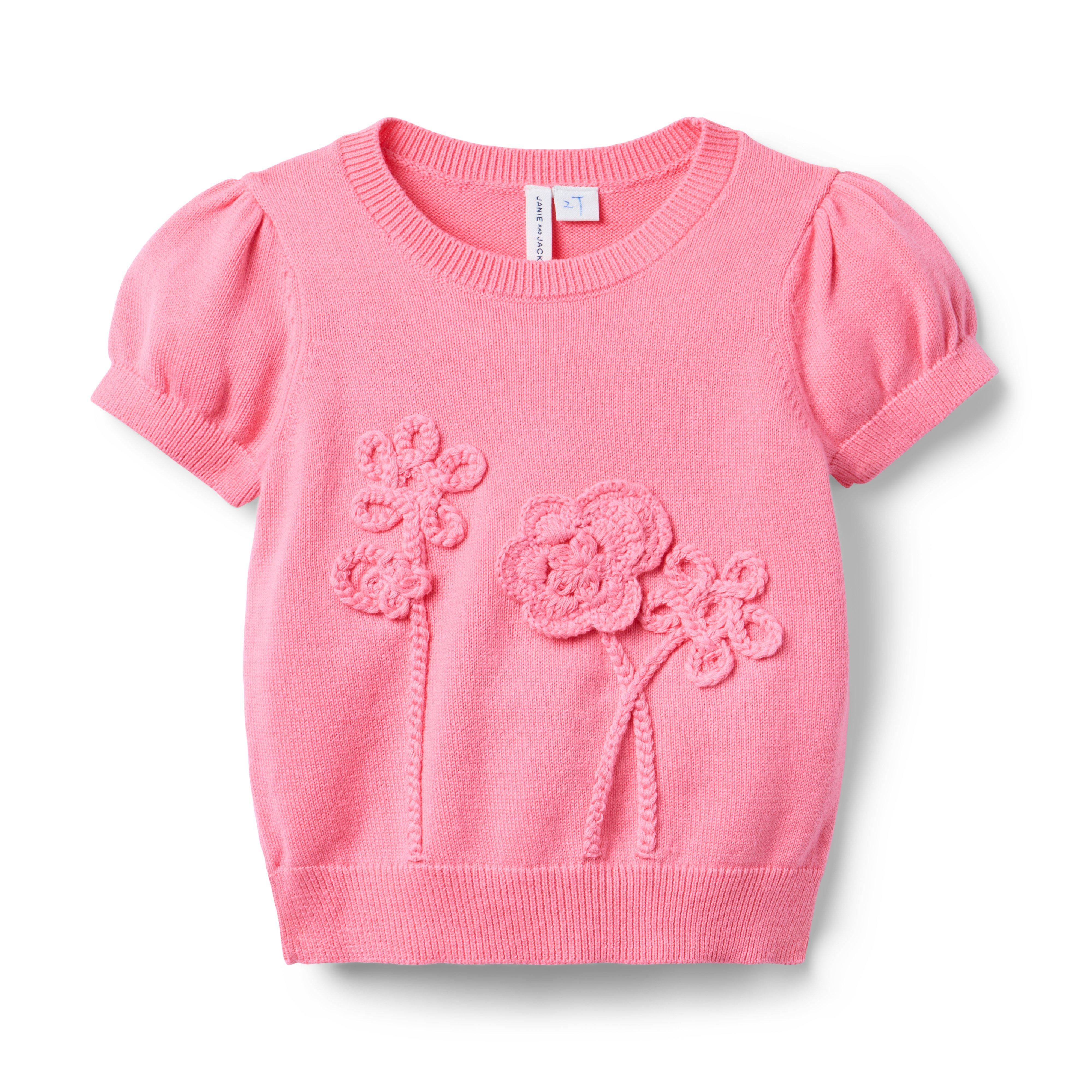 Floral Applique Sweater Top