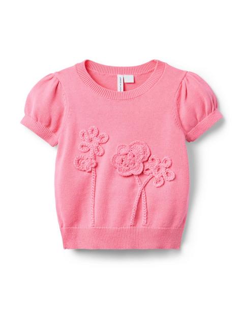 Floral Applique Sweater Top