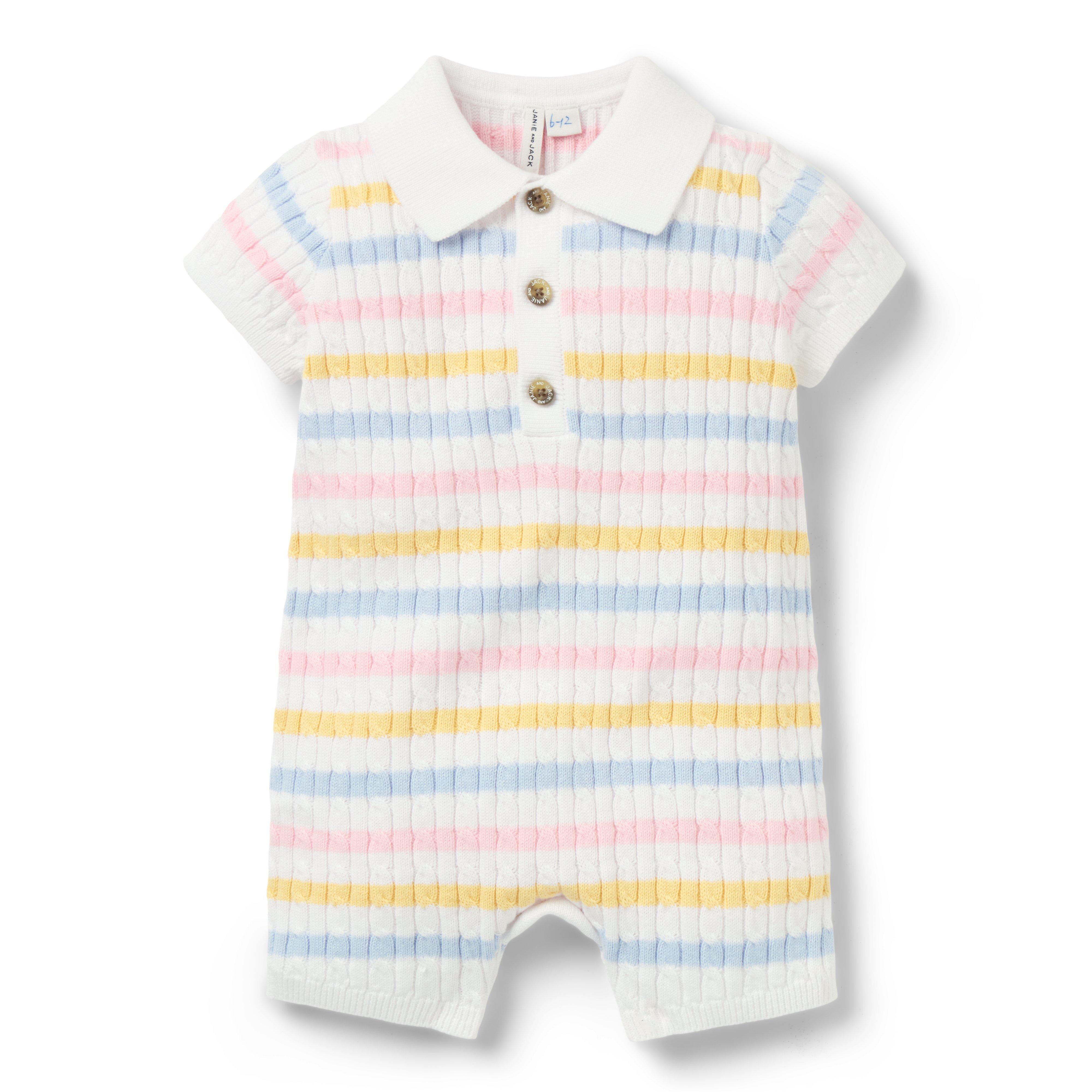 Baby Striped Sweater Knit Romper