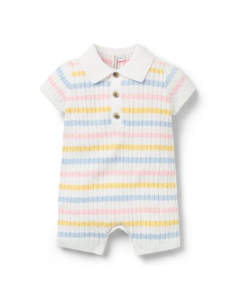 Baby Striped Sweater Knit Romper