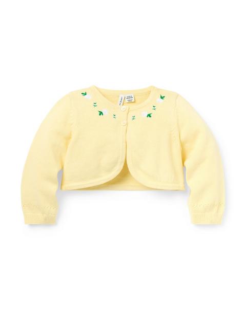 Baby Embroidered Floral Cropped Cardigan
