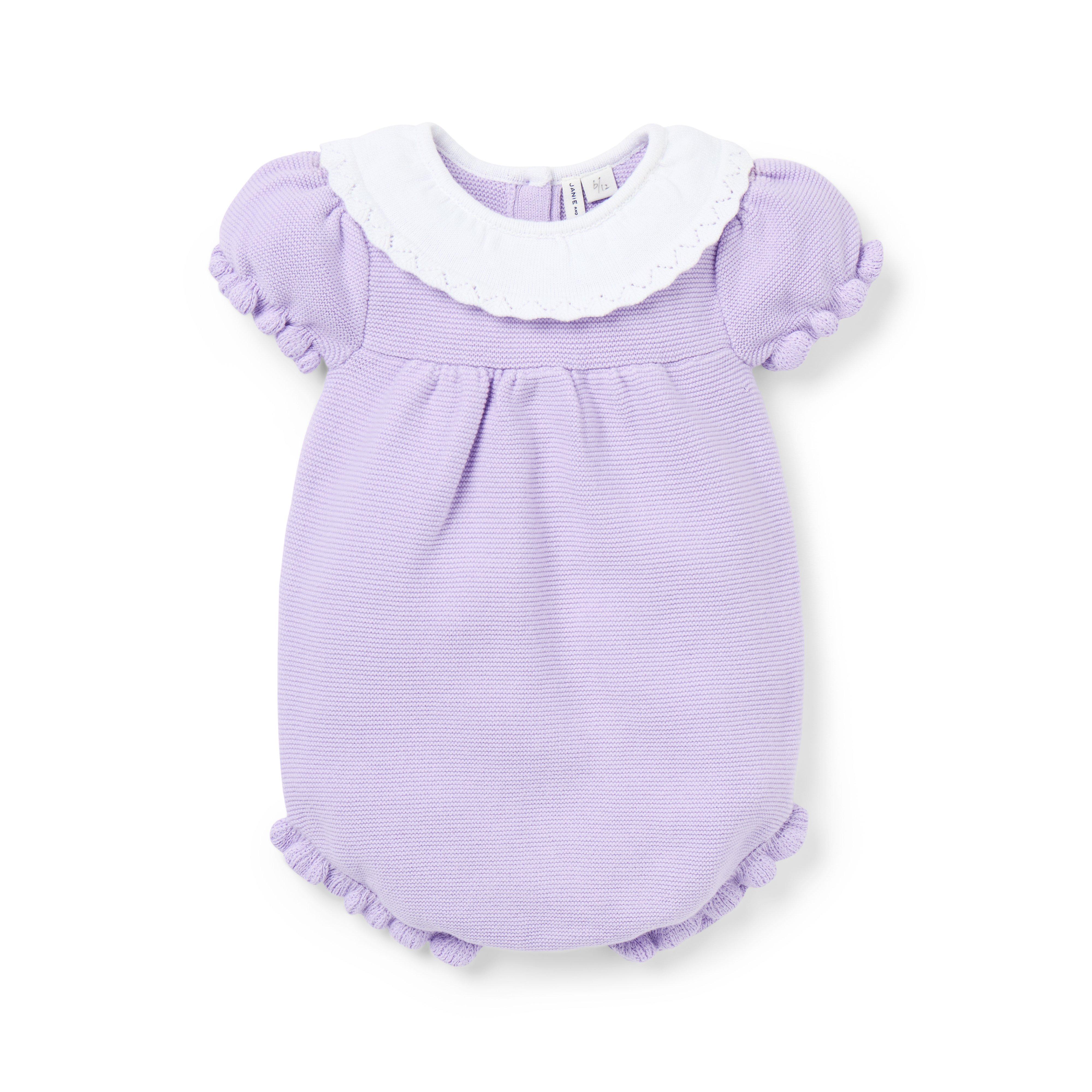 Baby Crochet Collar Knit Romper