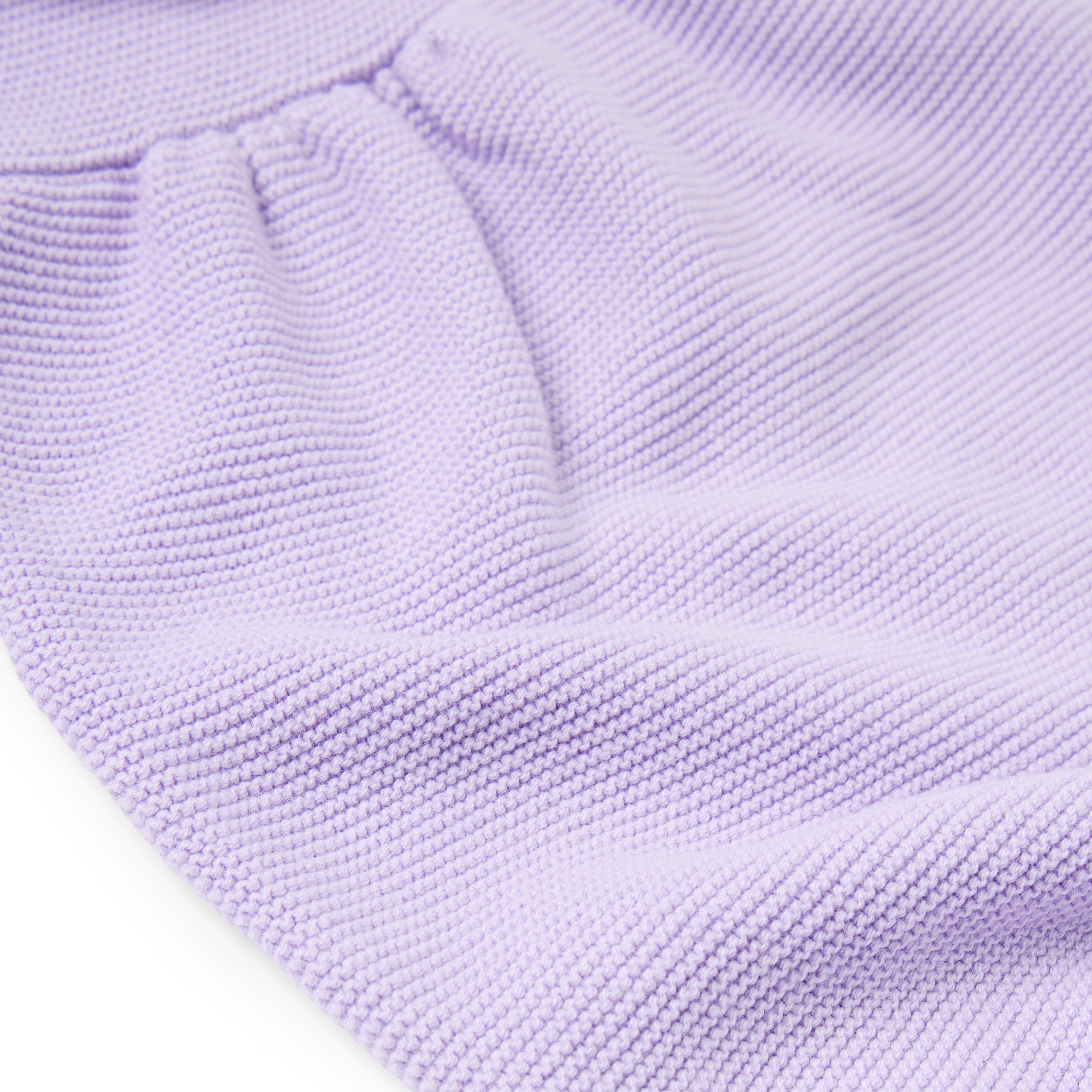 Baby Crochet Collar Knit Romper image number 1